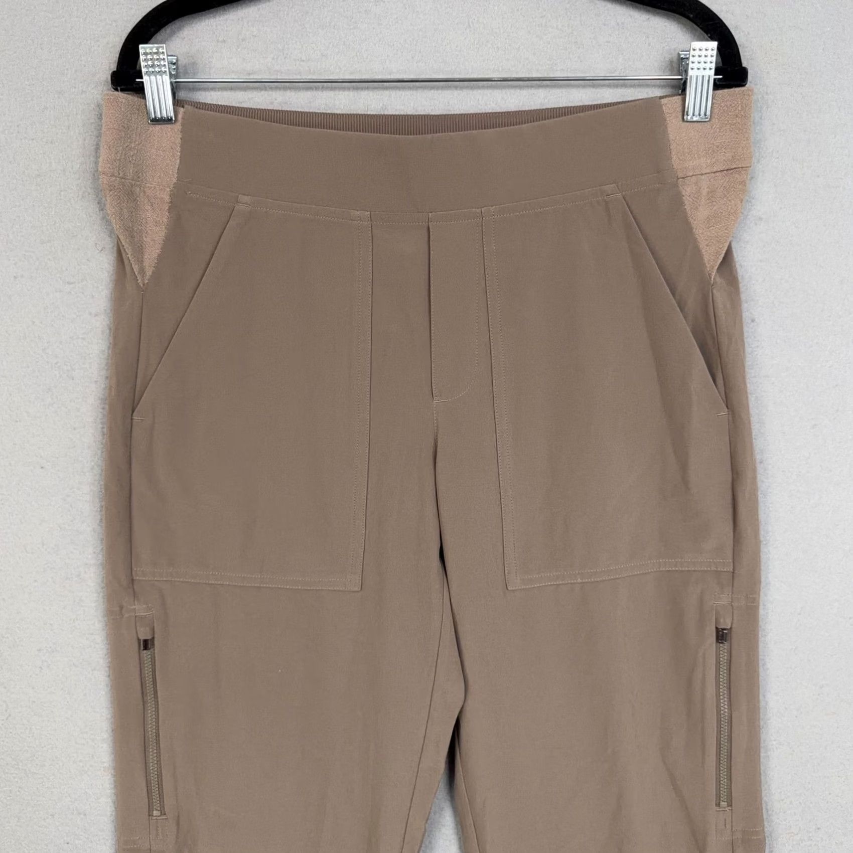 Athleta Athleta Pants Womens 4P Brown Cropped Relaxed Elastic Zip Pockets Hiking Travel - Women - 4P Petite - Cropped Fit - Athleisure Size 27" / US 4 / IT 40 - 2 Thumbnail