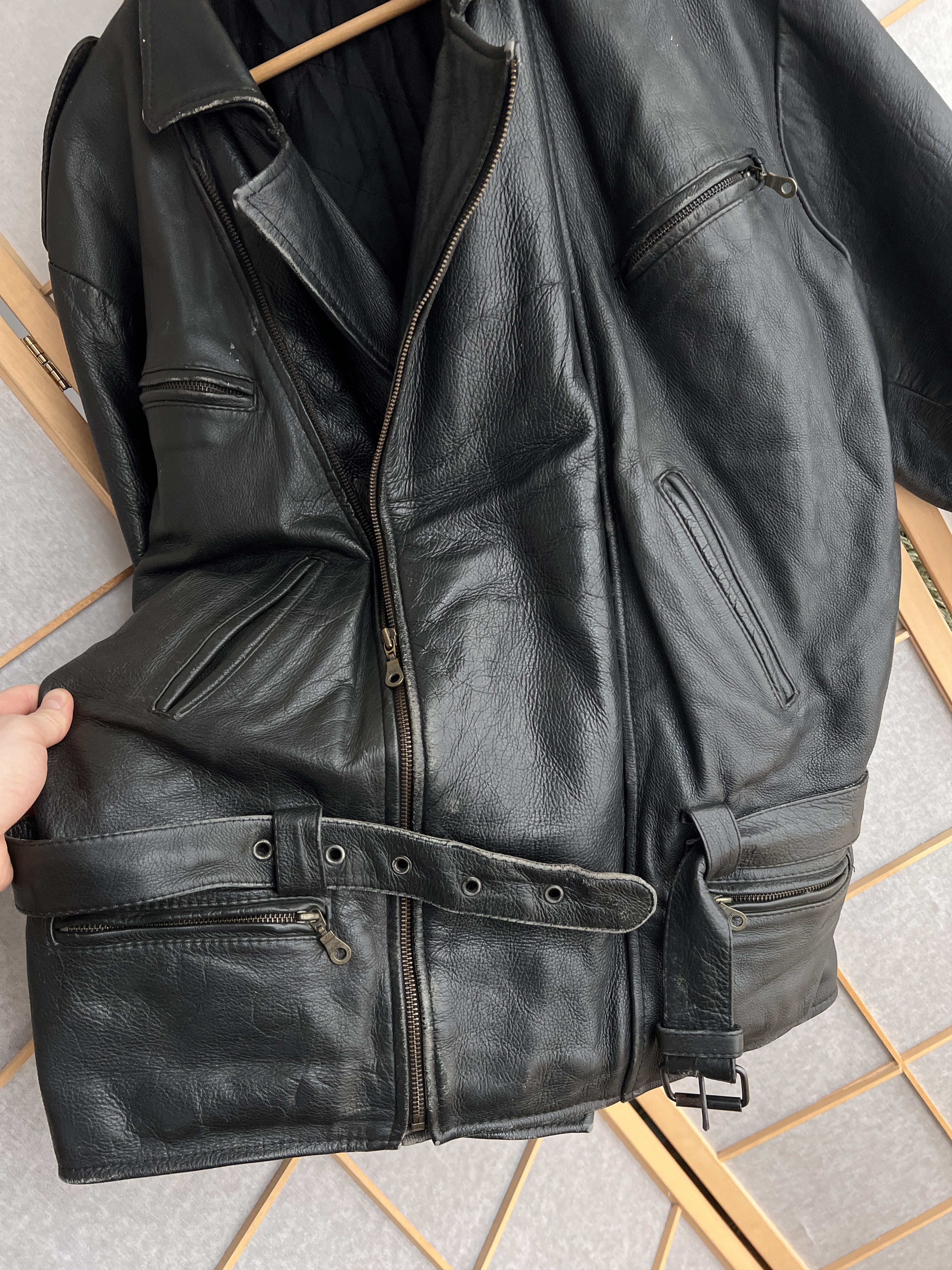 Japanese Brand Vintage 90s racing leather bomber jacket biker y2k punk rare Size US L / EU 52-54 / 3 - 17 Thumbnail