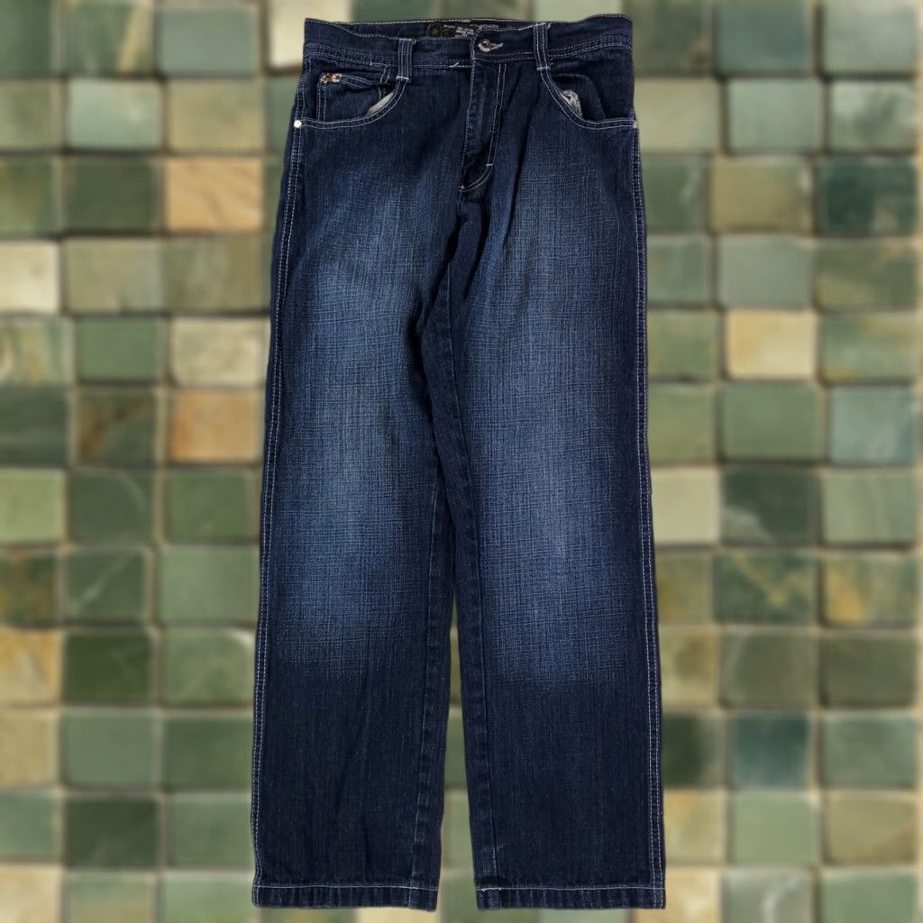 VINTAGE Southpole Jeans Wide-Leg Blue Mens 30 Regular 31 Inseam 90s Y2K Baggy 4180 Size 30 x 31 Actual