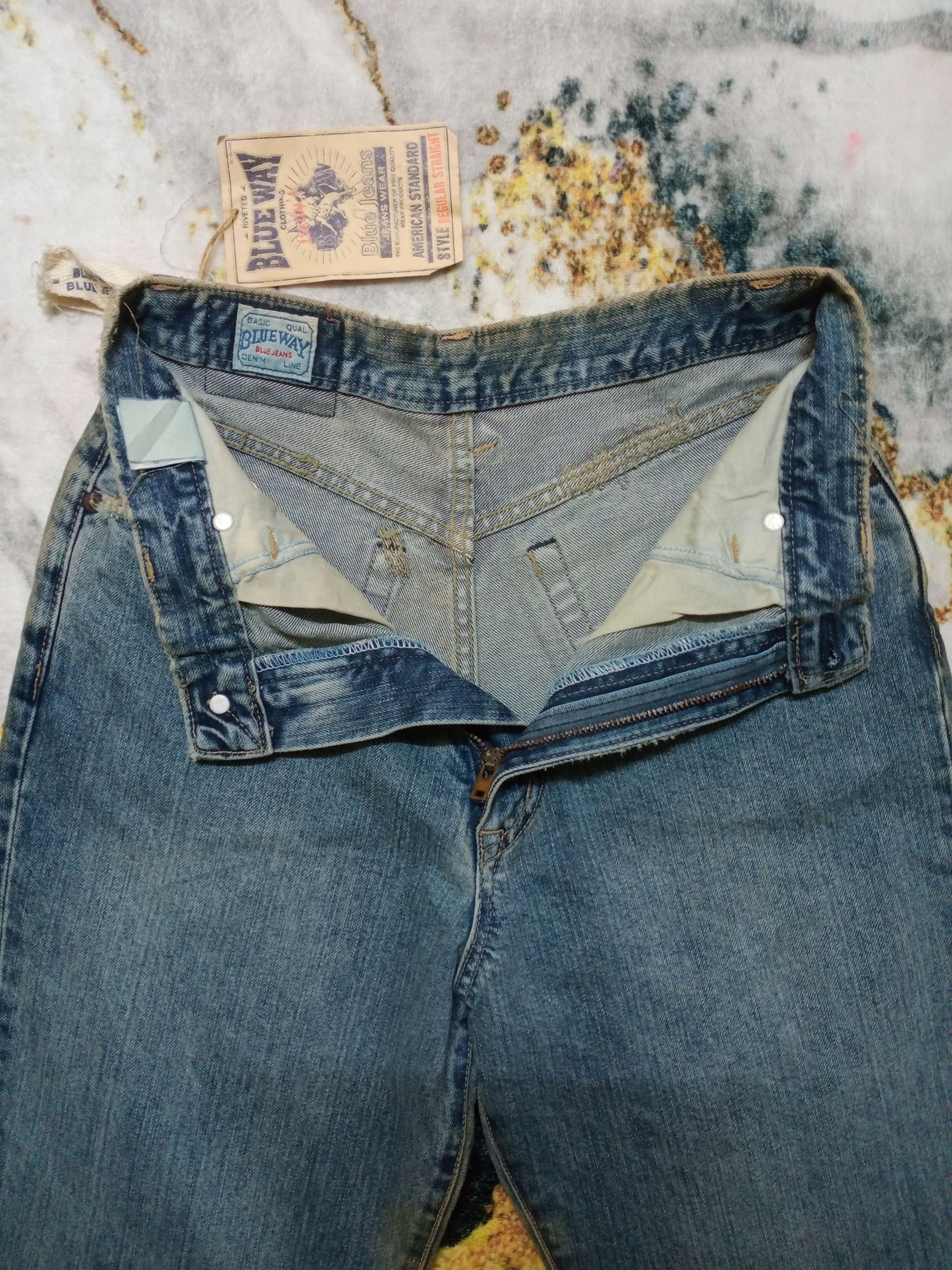 If Six Was Nine × Japanese Brand × Vintage Rare Vintage BlueWay Distressed Denim Pants Size 28" / US 6 / IT 42 - 20 Thumbnail