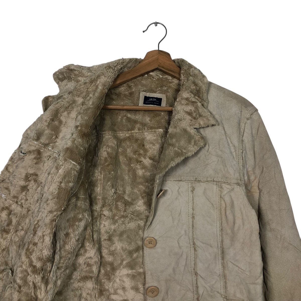 Vintage 🔥VINTAGE LEATHER JACKET BLANKET FUR BAILEY ISSEY MIYAKE Size US M / EU 48-50 / 2 - 14 Thumbnail