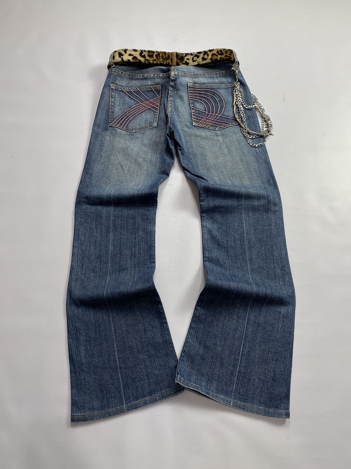 If Six Was Nine × Japanese Brand × Le Grande Bleu (L.G.B.) 2000s FCUK Jean Flare Pant Size US 29 - 2 Thumbnail