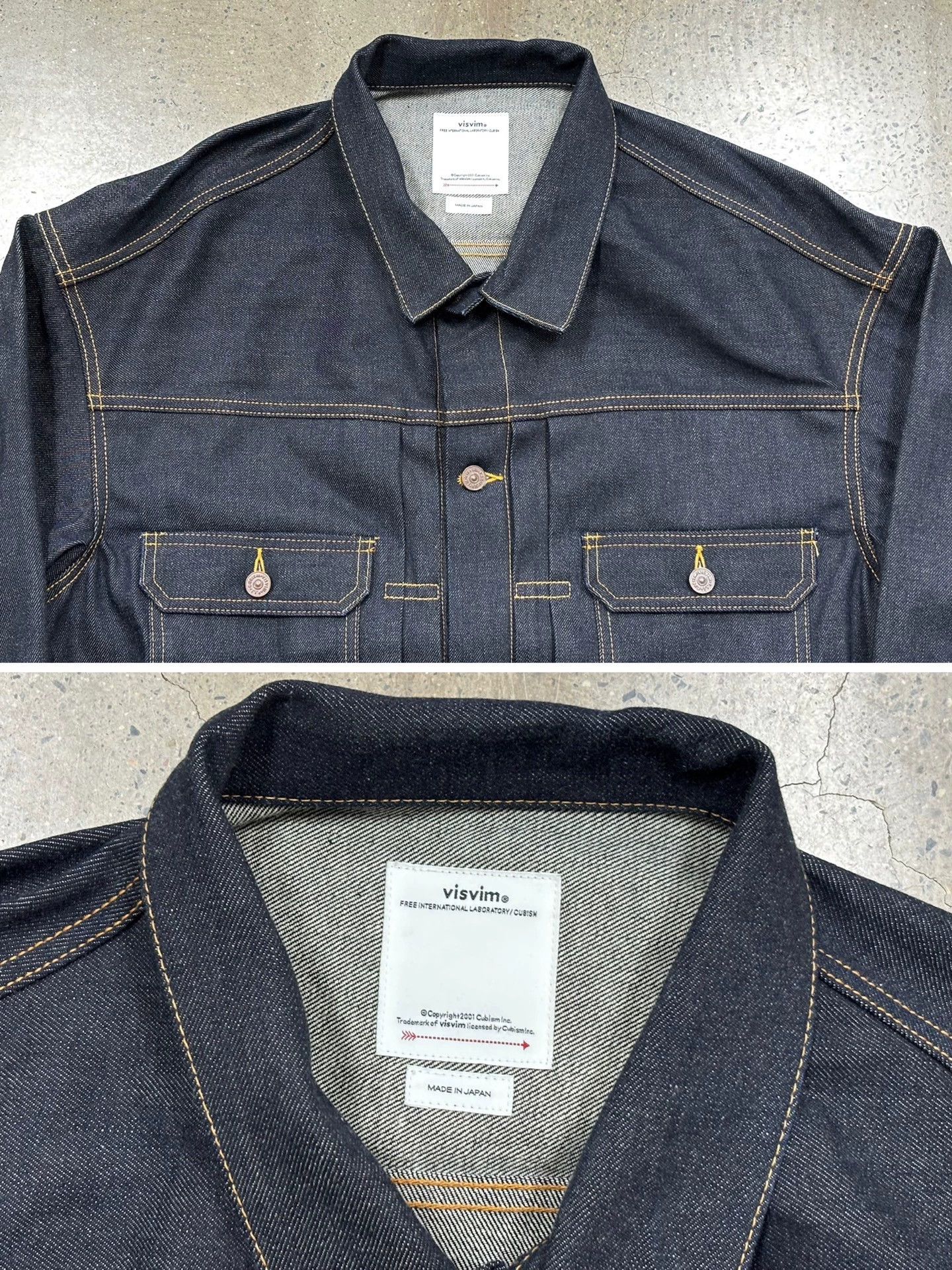 Visvim Brand New Visvim 24aw 101xx JKT Unwashed Raw Denim Jacket Size US XL / EU 56 / 4 - 4 Thumbnail