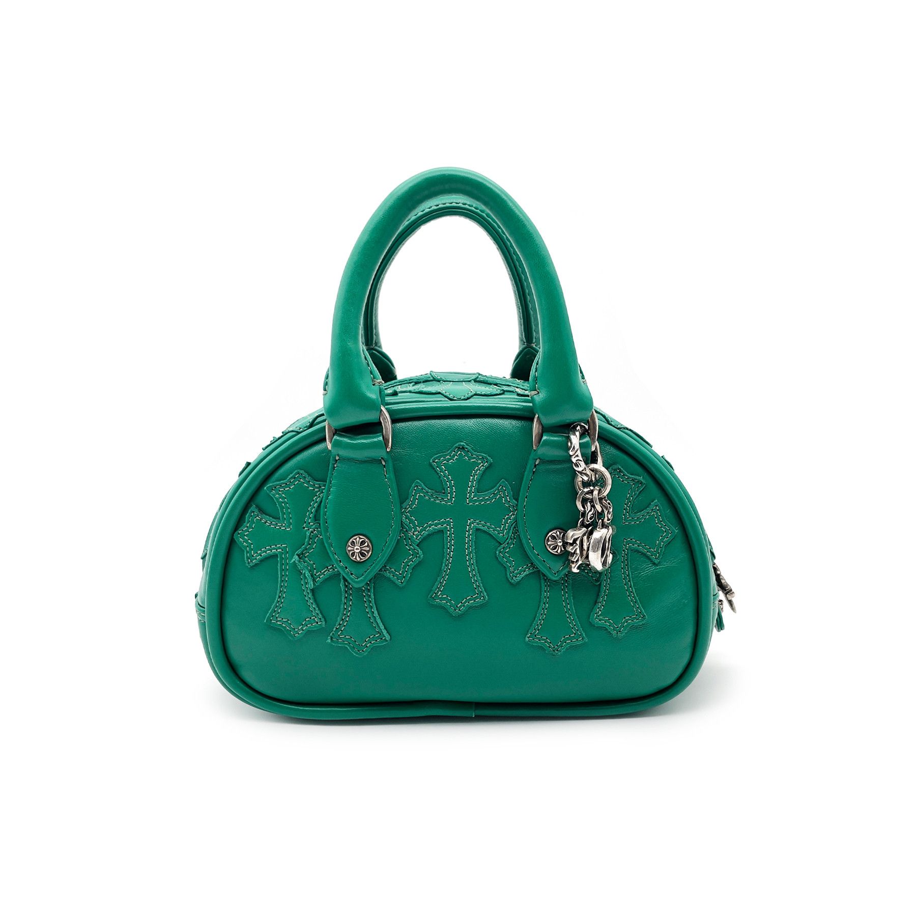 Chrome Hearts Chrome Hearts Leather Cross Patch Green Mini Gym Bag Size ONE SIZE - 1 Thumbnail