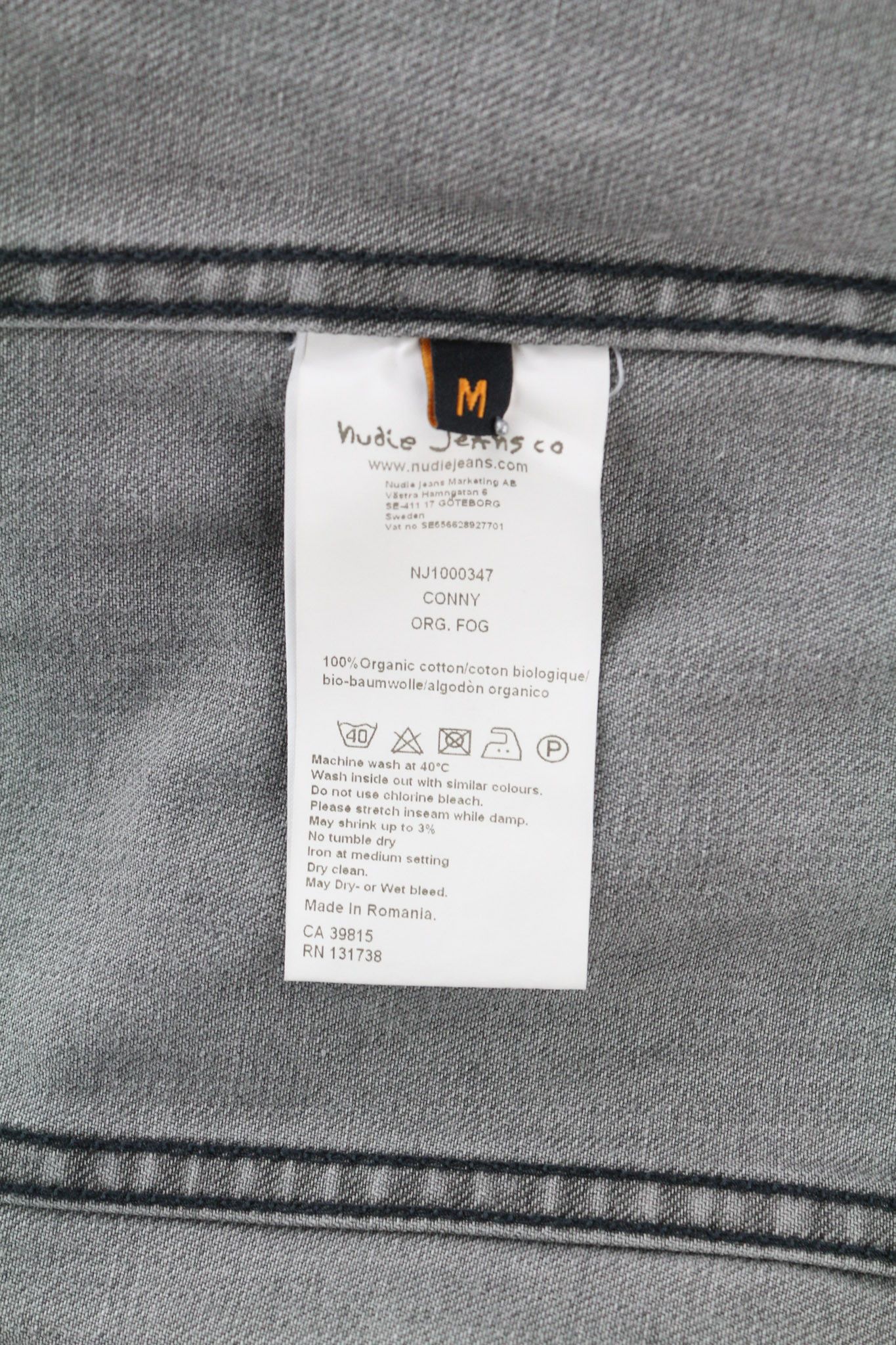 Nudie Jeans CONNY ORG. FOG M Organic Cotton Grey Denim Jacket 80342 Size US M / EU 48-50 / 2 - 6 Thumbnail