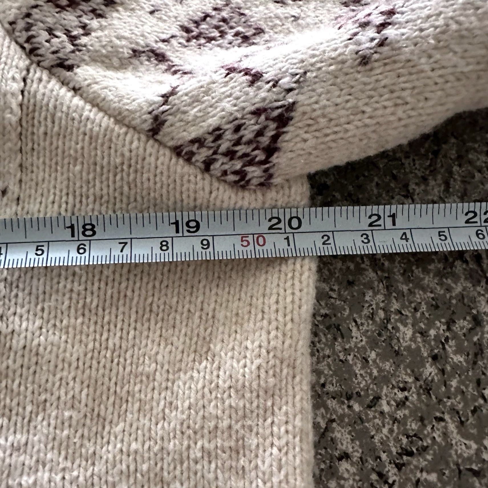 American Eagle Outfitters VINTAGE American Eagle Knit Sweater Mens M Pullover Hoodie Aztec Print Ivory Purple Size US M / EU 48-50 / 2 - 7 Thumbnail