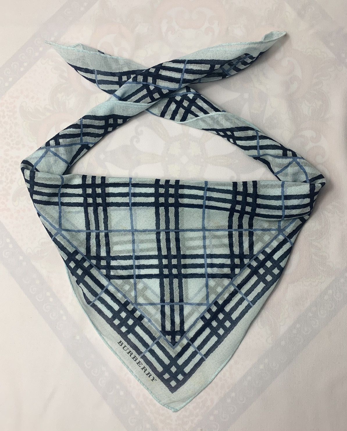 Burberry Vintage Burberry Handkerchief / Neckerchief / Bandana Size ONE SIZE - 2 Thumbnail