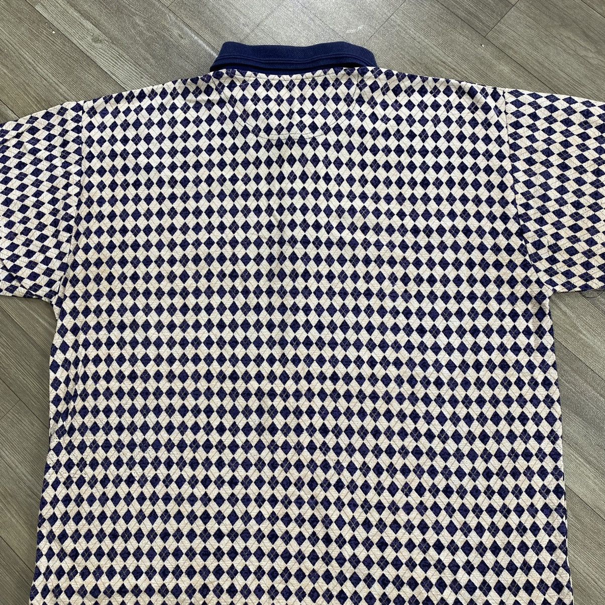 Givenchy 1990a Vintage Givenchy Activewear Diamond Pattern Polo Shirt Size US M / EU 48-50 / 2 - 10 Thumbnail