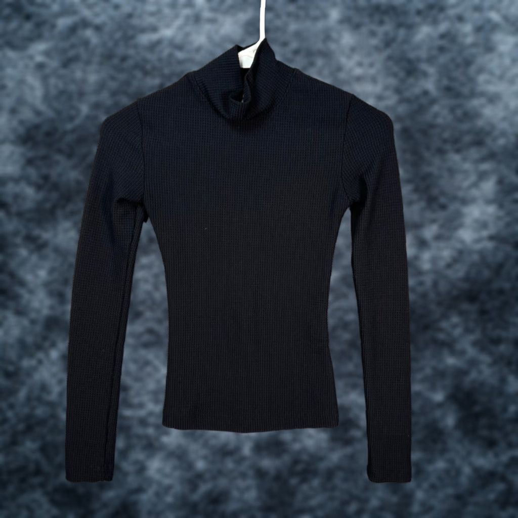 Gil Rodriguez Gil Rodriguez Womens XS Black Long-Sleeve Ribbed Turtleneck Top Size XS / US 0-2 / IT 36-38 - 1 Thumbnail