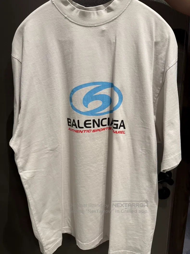 Balenciaga Balenciaga Logo Printed Loose Round Neck Short Sleeve T-sh Size US XS / EU 42 / 0 - 2 Thumbnail
