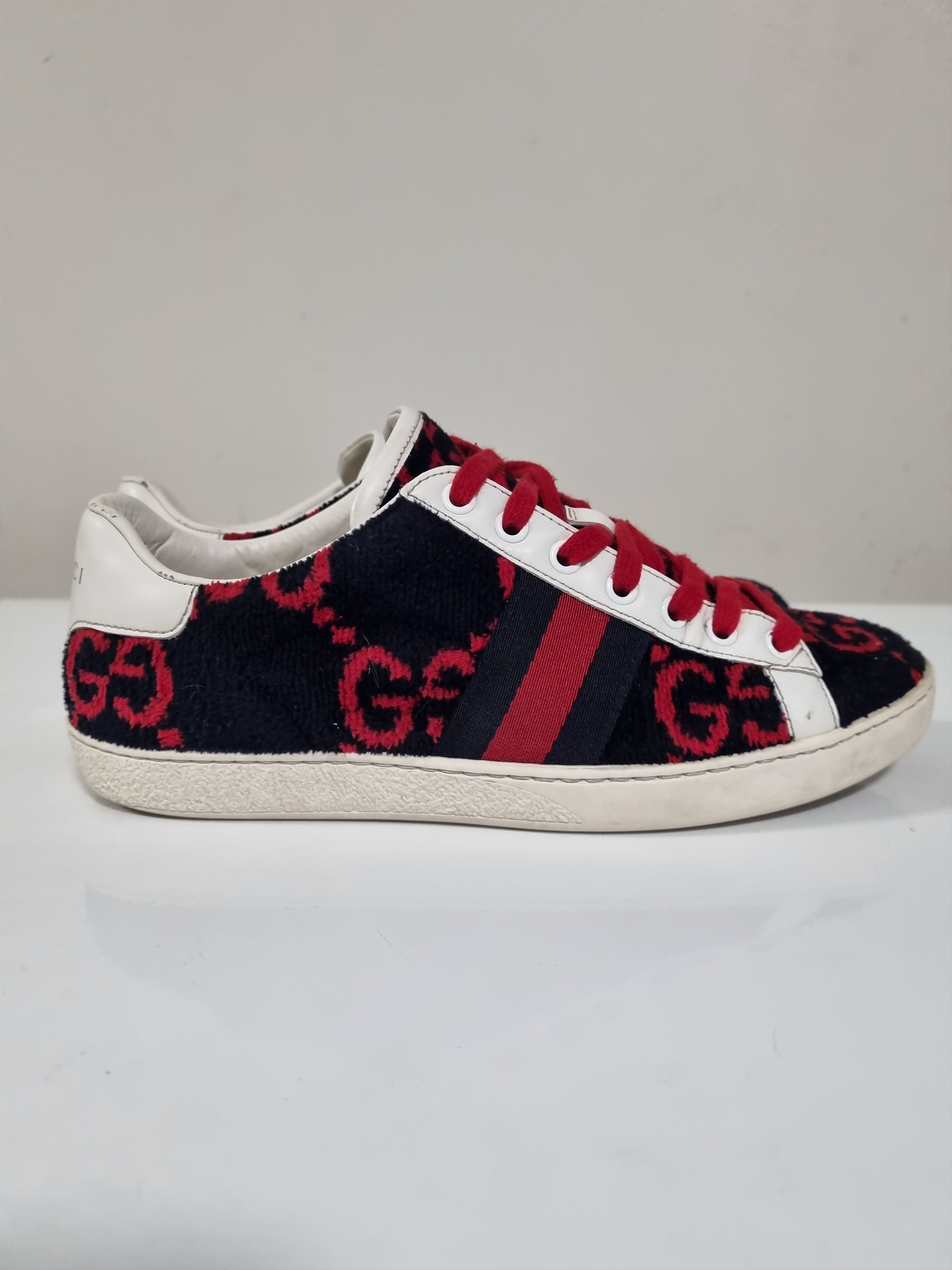 Gucci Gucci Ace Terry Fabric tricolor velvet and leather Size US 8 / IT 38 - 1 Thumbnail