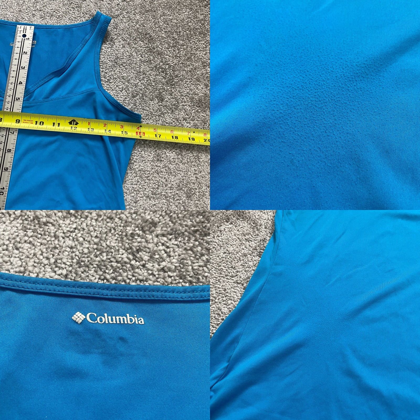 Vintage Columbia Vista Ridge Active Tank Top Womens Small Petite Blue V-Neck Stretch Gym Size S / US 4 / IT 40 - 8 Thumbnail