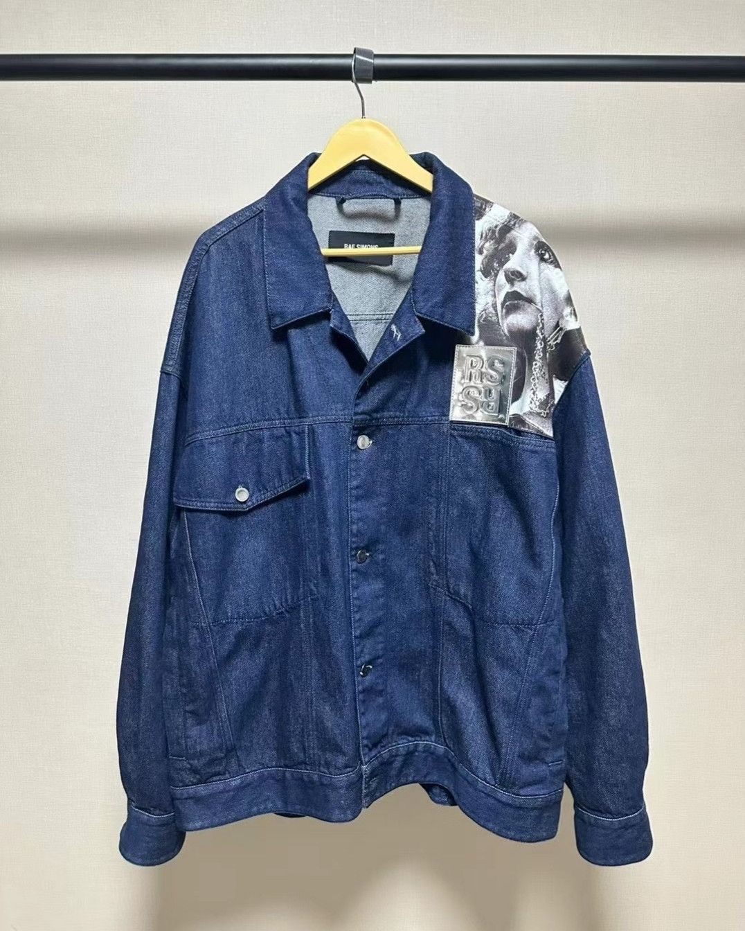 ラフシモンズ RAF SIMONS 19SS DENIM JACKET WITH RINGS BOLD HEAD