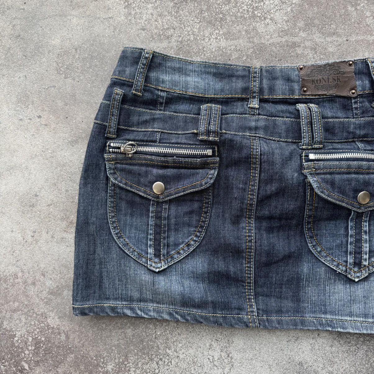Hysteric Glamour Y2K Super Sexy Vintage Glamour Denim Mini Skirt Size 29" - 7 Thumbnail