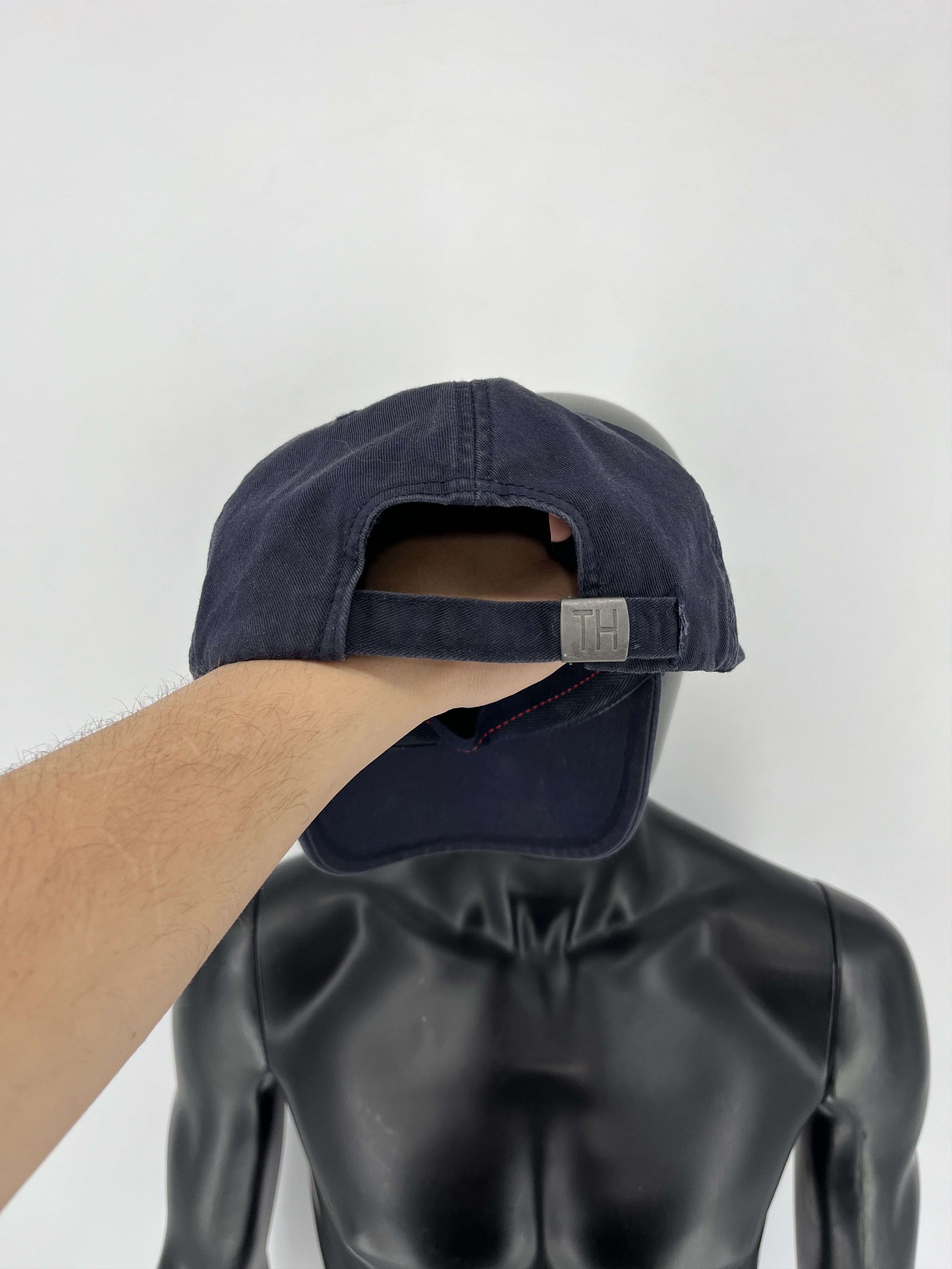 Tommy Hilfiger × Vintage VINTAGE Tommy Hilfiger Hat Cap Snap Back Navy Flag Logo 90s Size ONE SIZE - 5 Thumbnail