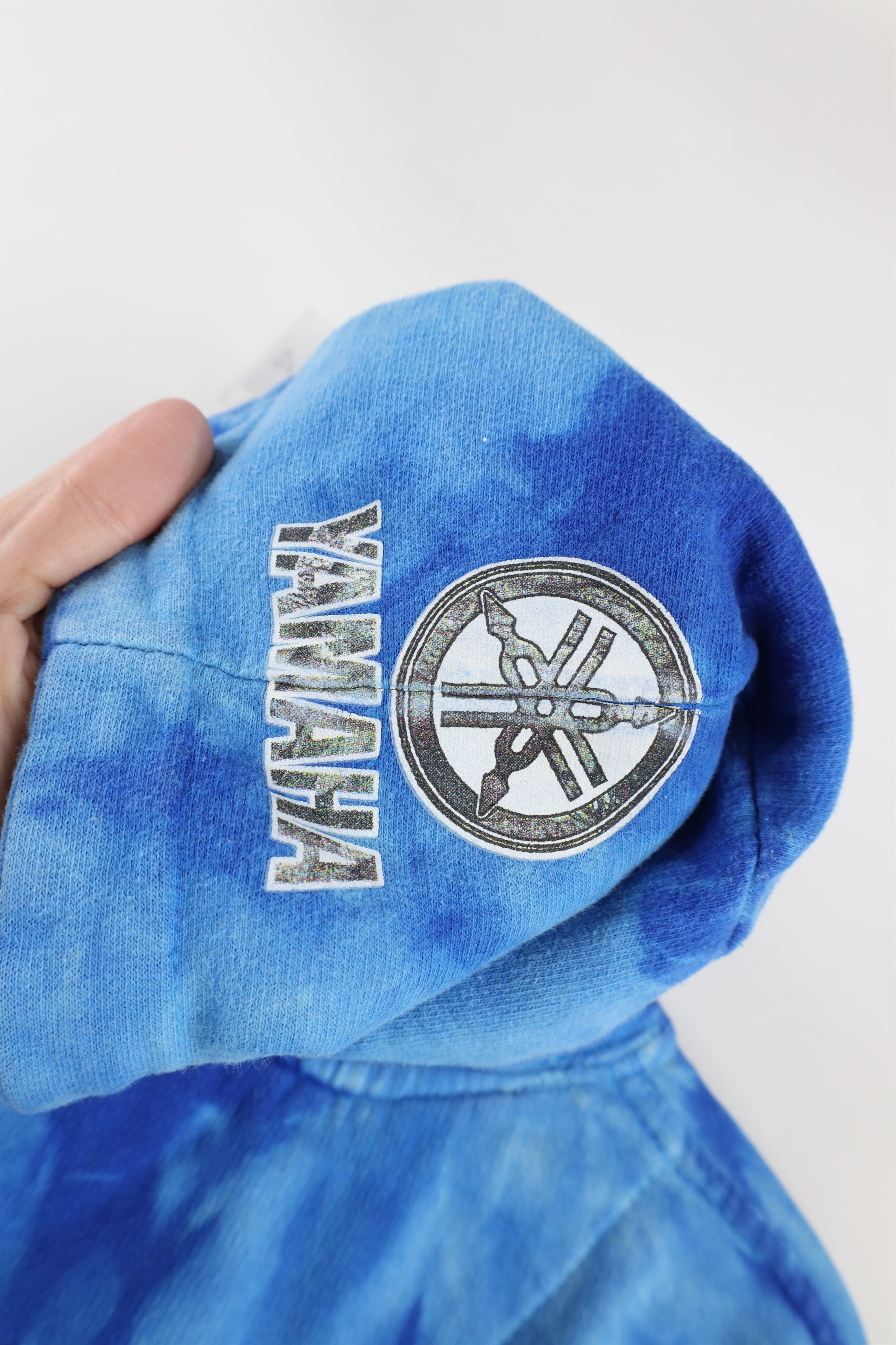 Vintage Vintage 90s Yamaha Racing Out Acid Wash Hoodie Sweatshirt Size US XL / EU 56 / 4 - 8 Thumbnail