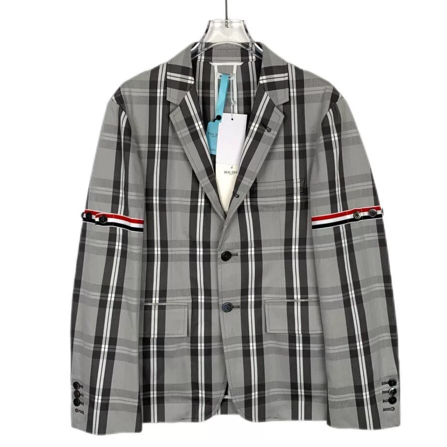 Thom Browne Thom Browne Plaid Cotton Blazer Size 0 Size 36S - 1 Thumbnail