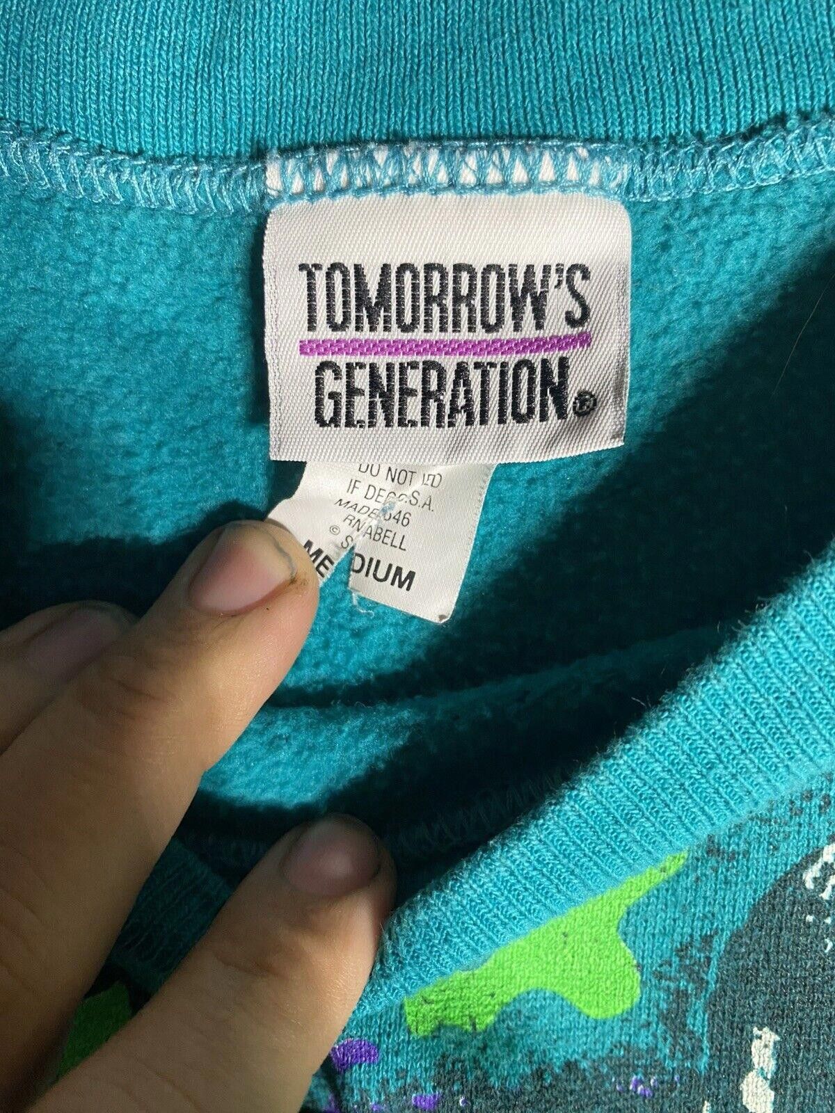 Designer Vintage Tomorrows Generation Sweatshirt 80s 90s Youth Medium Size US M / EU 48-50 / 2 - 7 Thumbnail