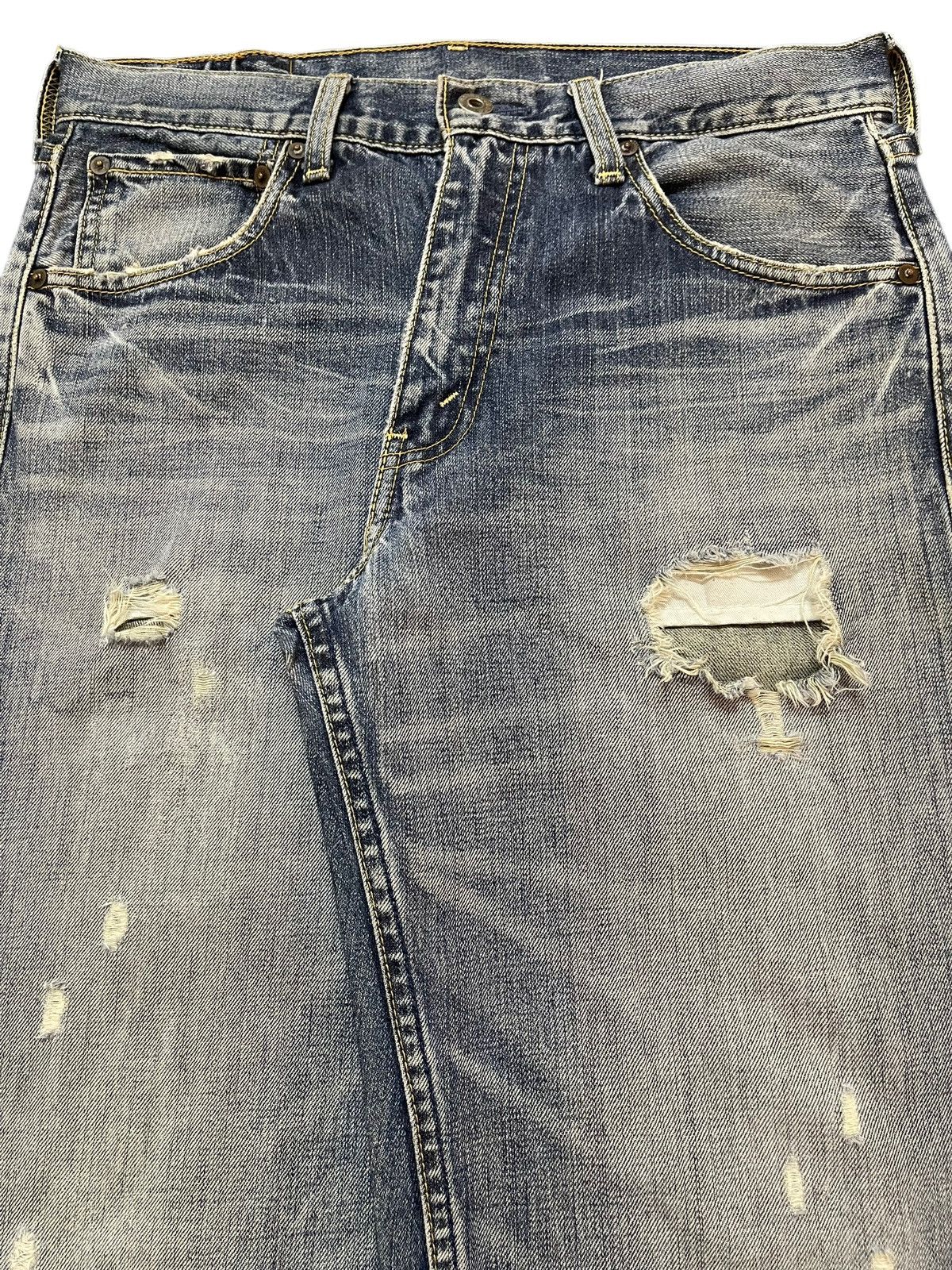 Levi's Vintage 90s Levis 503 Blue Faded Wash Distressed Baggy Jeans Size US 31 - 4 Thumbnail