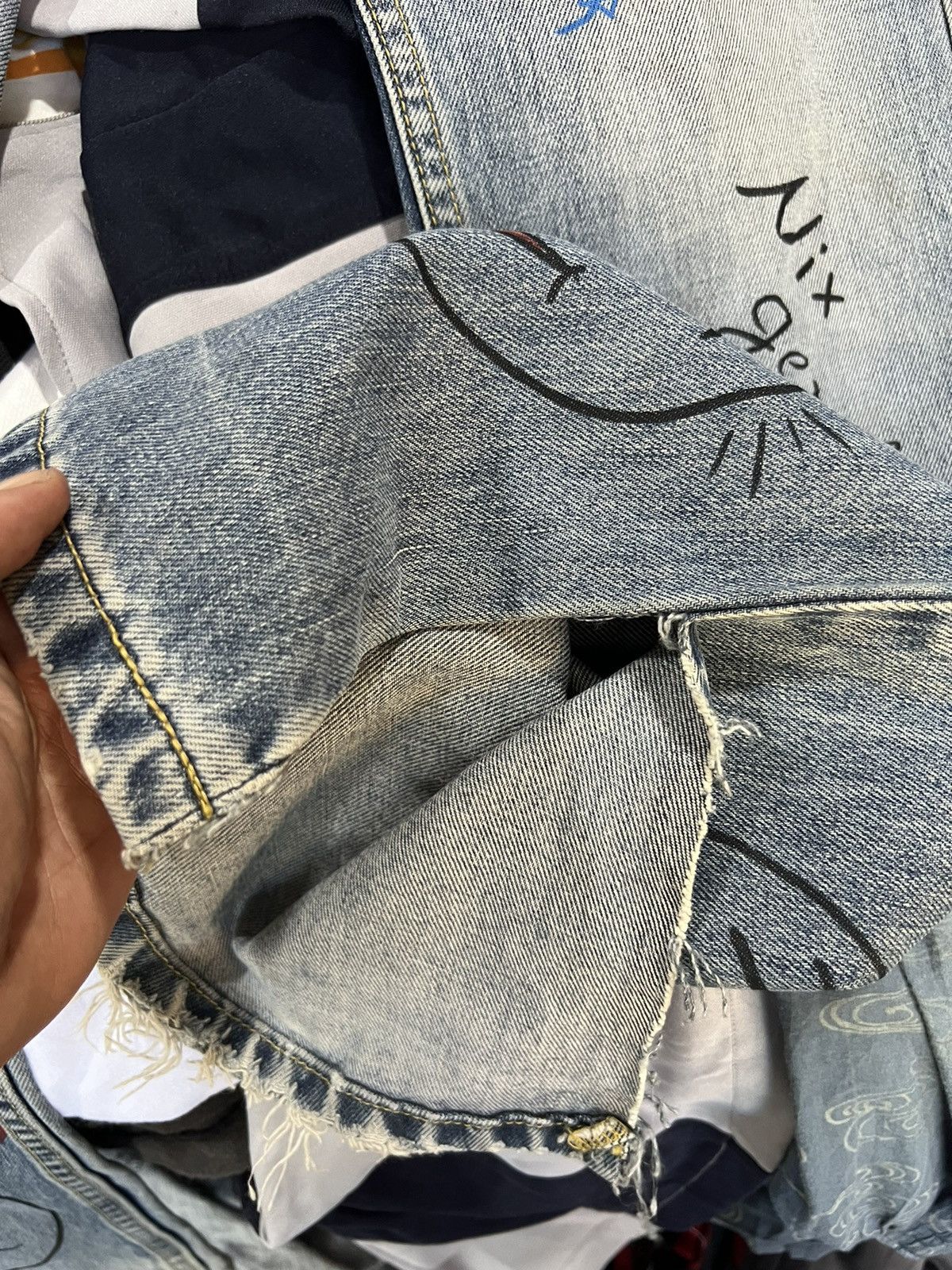 Lee 🔥Rare Vintage Lee Sketch Denim Size US 31 - 14 Thumbnail