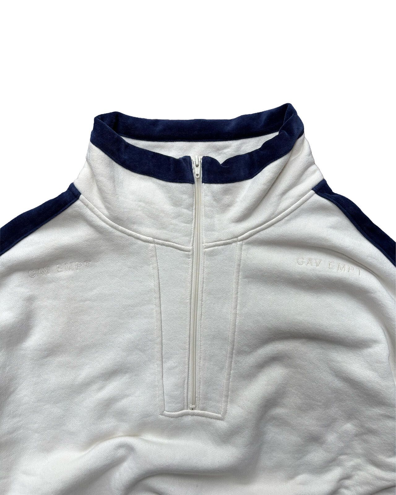 Cav Empt Cav Empt C.E Quarter Zip Sweatshirt White Blue Large Size US L / EU 52-54 / 3 - 3 Thumbnail