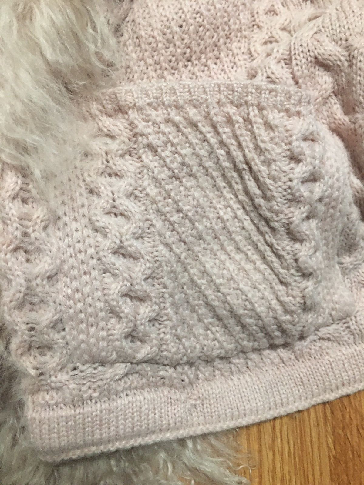 Designer Hayley Menzies Alpaca Knit FurTrim Long Cardigan Sweater Size ONE SIZE - 13 Thumbnail