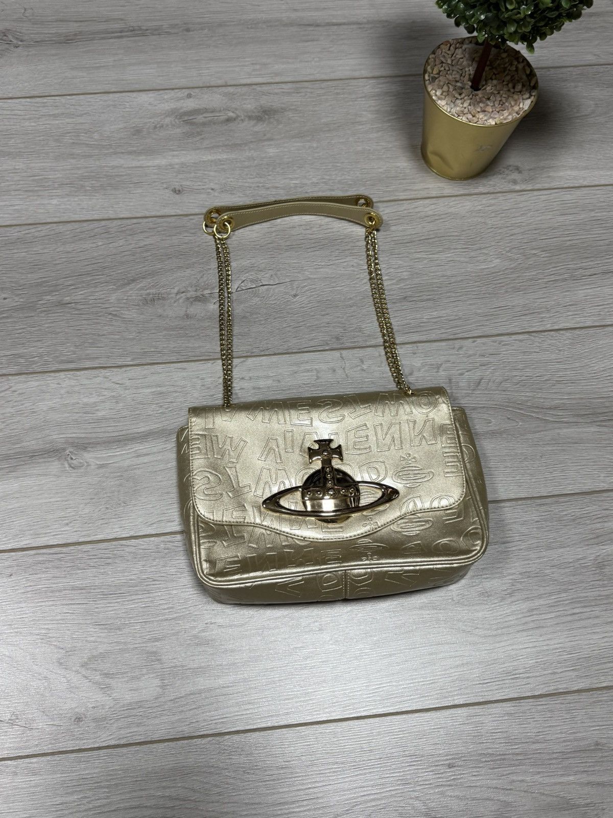 Vivienne Westwood Vivienne Westwood big gild orb monogram chain bag Size ONE SIZE - 3 Thumbnail