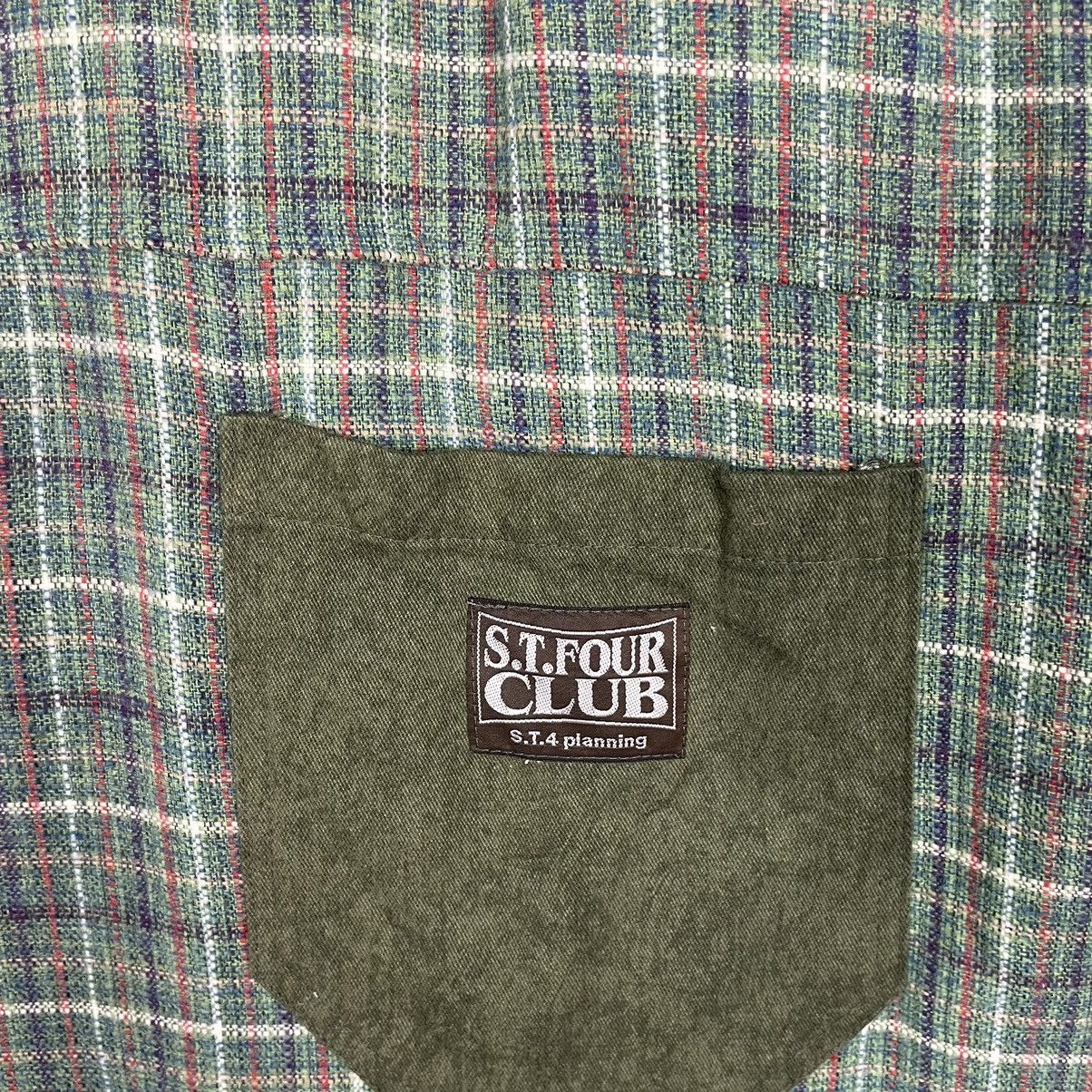 Japanese Brand × Vintage 💥ST FOUR CLUB TARTAN LONG JACKET Size US L / EU 52-54 / 3 - 16 Thumbnail