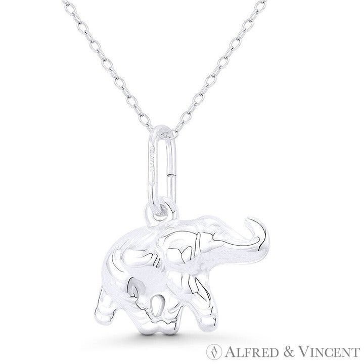 Other Elephant Animal Charm Hollow Reversible 3D Pendant Size ONE SIZE - 1 Preview