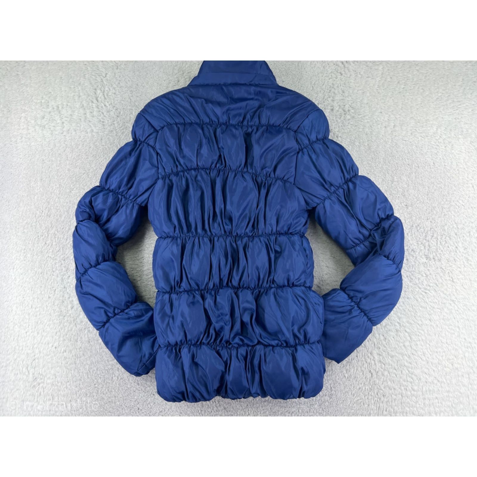 Uniqlo Michael F Collection Jacket Women Large Blue Puffer Fleece Lined Mock Neck Quilt Size L / US 10 / IT 46 - 3 Thumbnail