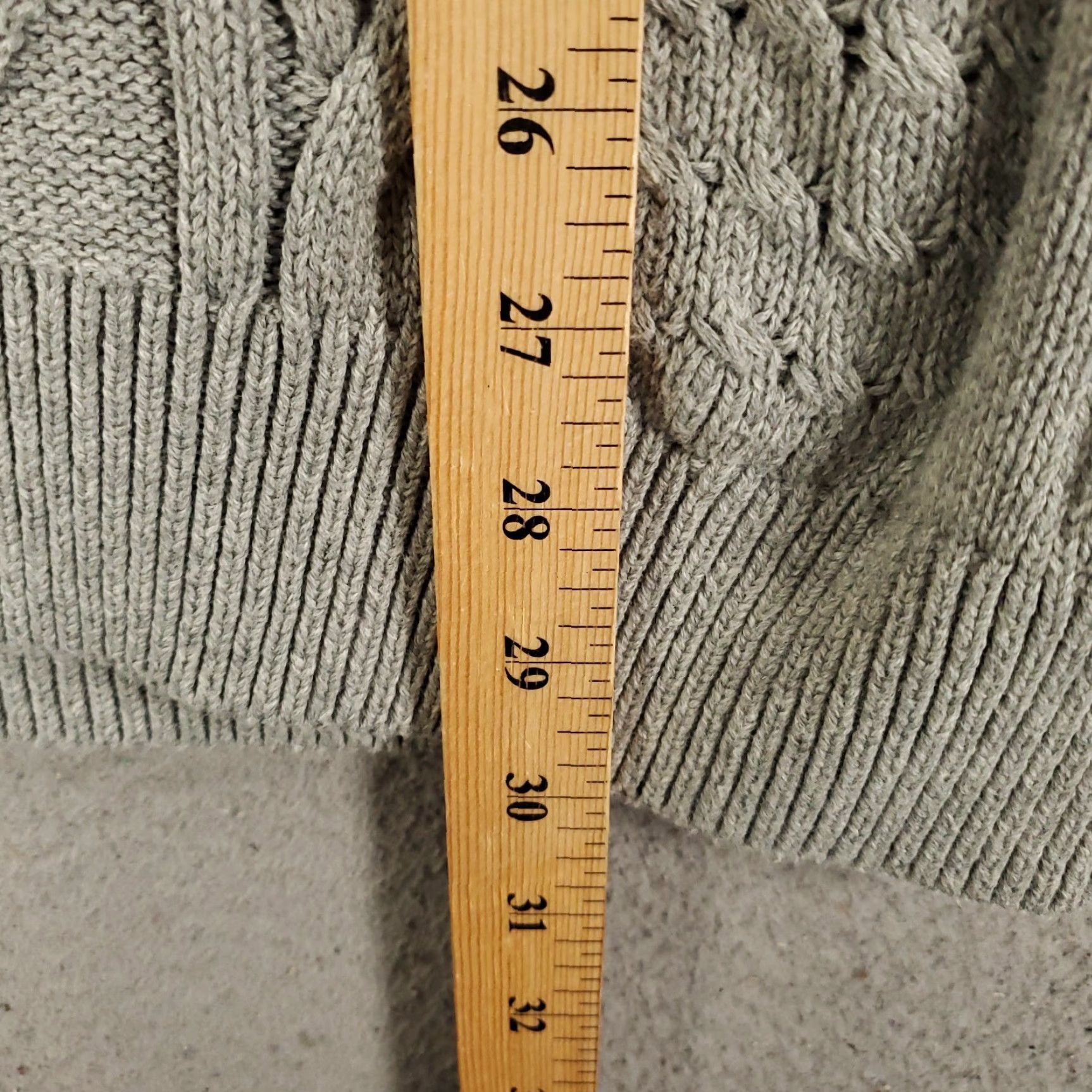 Izod IZOD Mens Sweater Pullover Knit Cable 1/4 Zip Gray Large Long Sleeve High Neck 3/4 Zip Textured Classic Argyle Cotton Size US L / EU 52-54 / 3 - 2 Thumbnail
