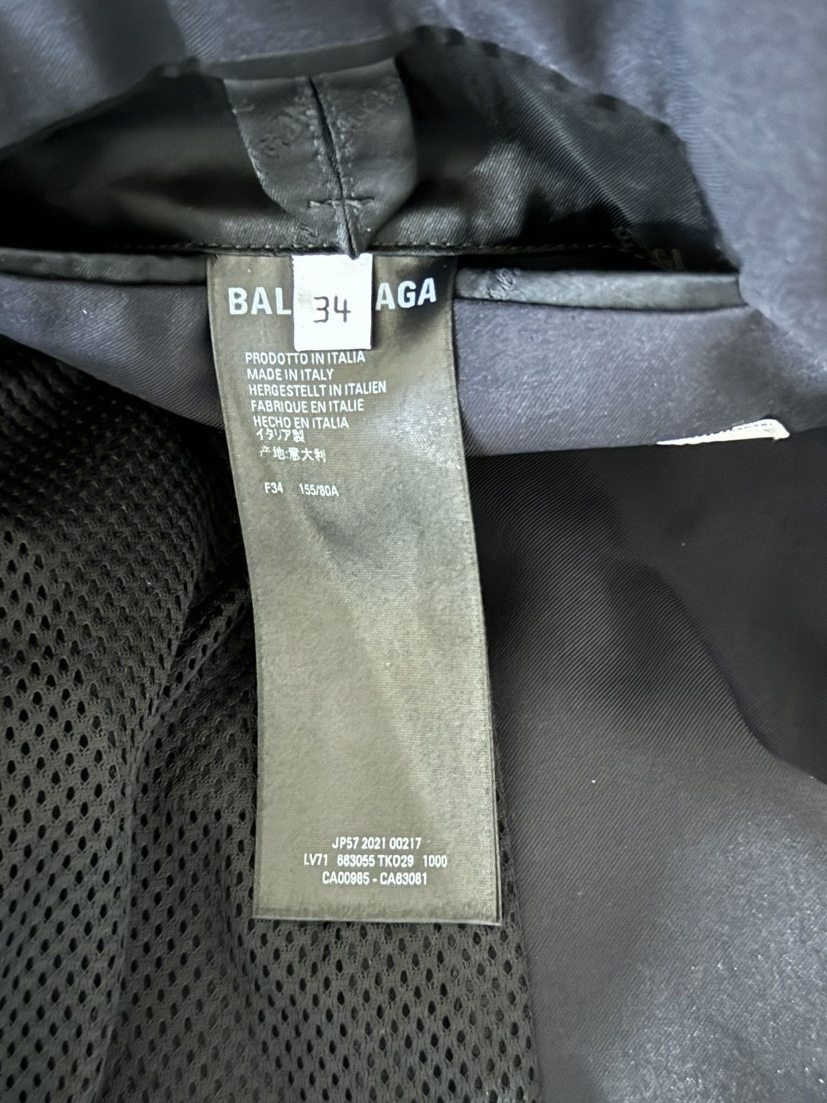 Balenciaga Balenciaga Black Nylon Technical Tailored Blazer Size US S / EU 44-46 / 1 - 6 Thumbnail