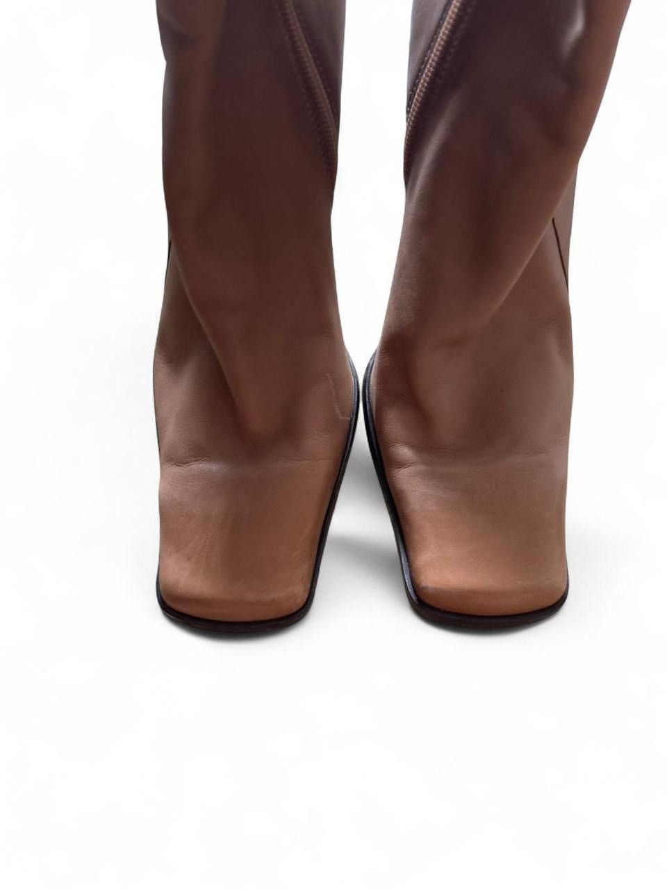 Nine West Vintage Nine West Tan Leather Mid Calf Boots Size US 8.5 / IT 38.5 - 3 Thumbnail
