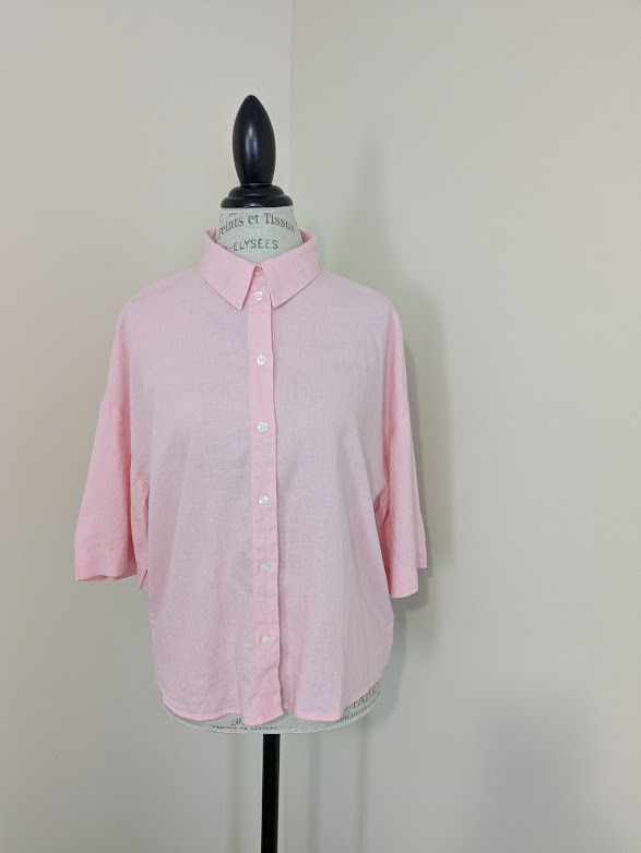 H&M Loose fit linen and viscose blend blouse Size M / US 6-8 / IT 42-44 - 1 Thumbnail