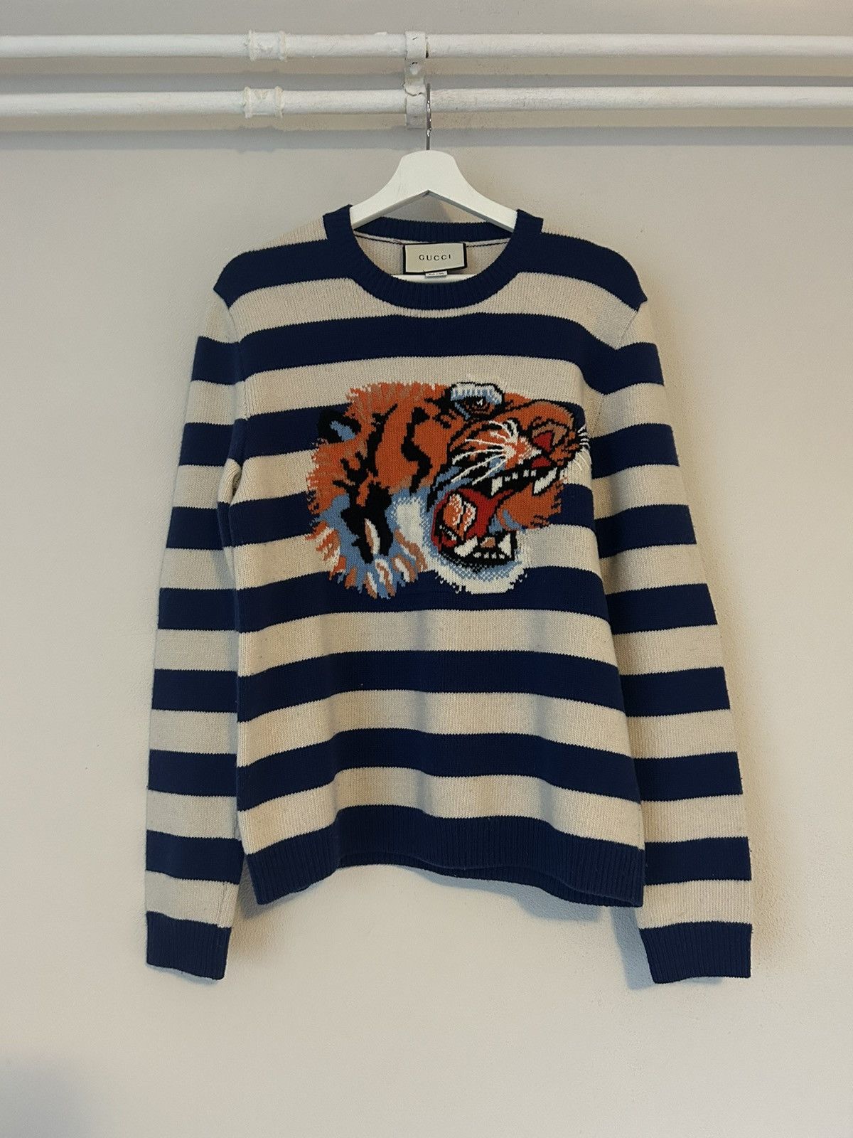 Gucci Tiger Intarsia Knit Sweater Size US M / EU 48-50 / 2 - 1 Thumbnail