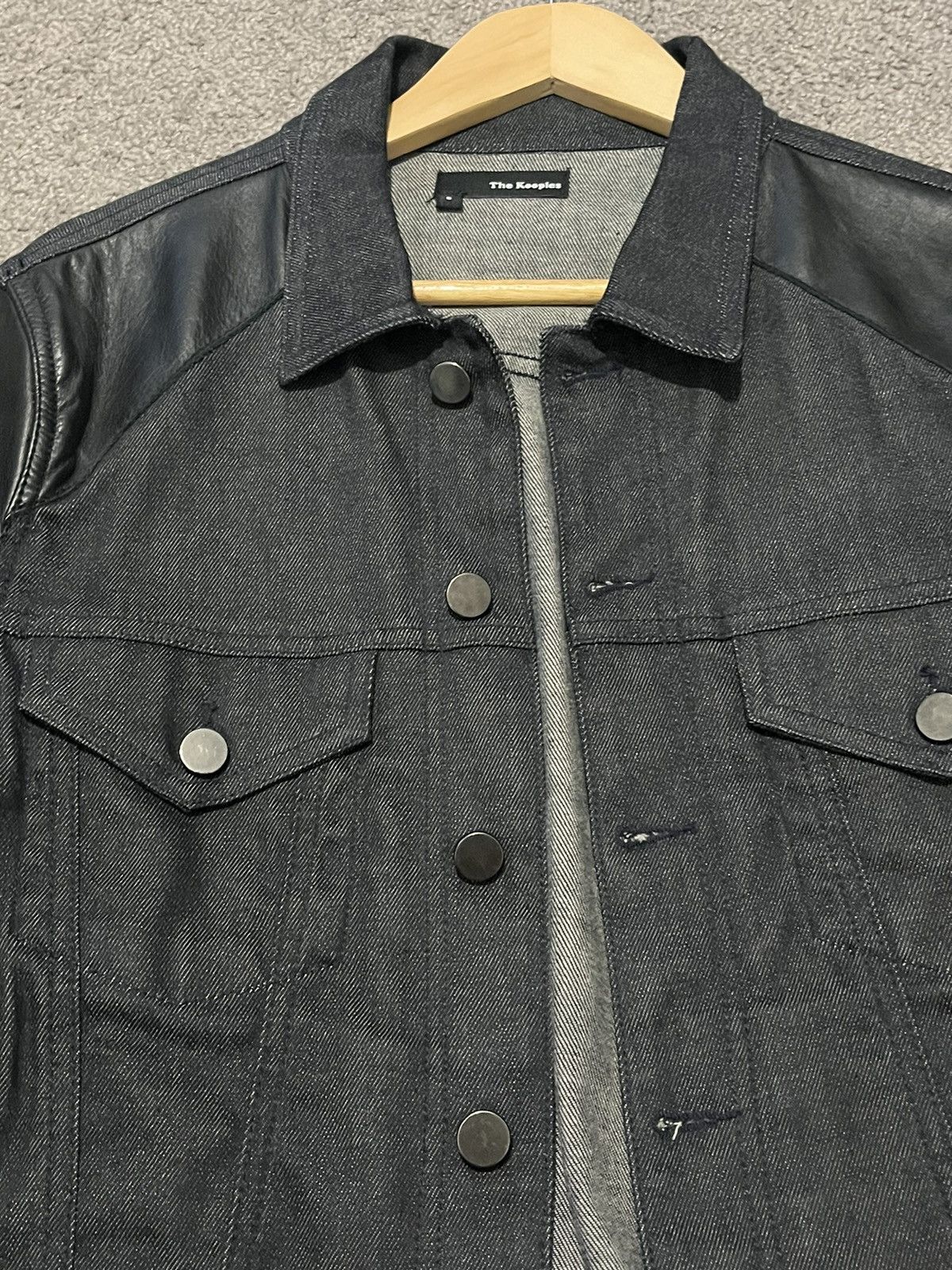 The Kooples The Kooples Leather Sleeve Trucker Jacket Size US S / EU 44-46 / 1 - 7 Thumbnail