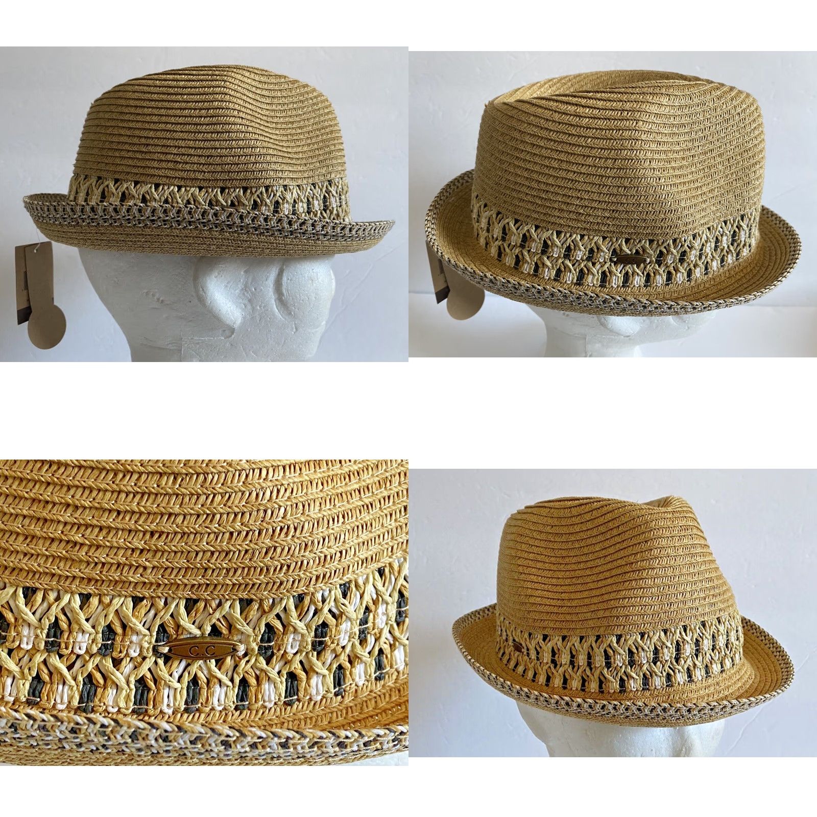 Vintage NWT C.C Exclusives Brown Hat UV Protection UPF 50+ Paper Polyester One Size Women Beach Outdoor Sunglasses? Size ONE SIZE - 8 Thumbnail