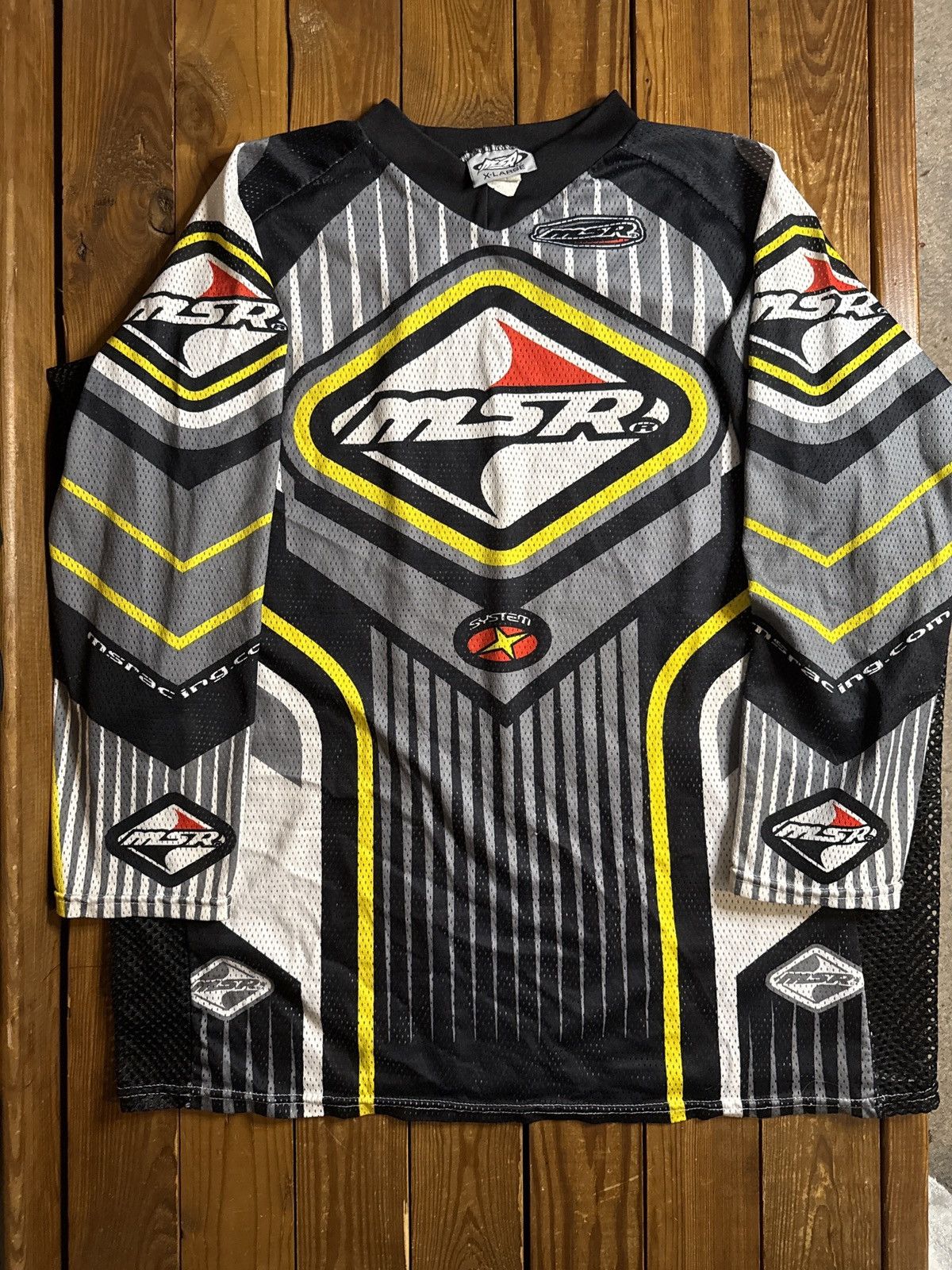 Fox Racing Vintage 90s Y2K MSR Moto Racing Mesh Black Jersey Size US L / EU 52-54 / 3 - 1 Thumbnail
