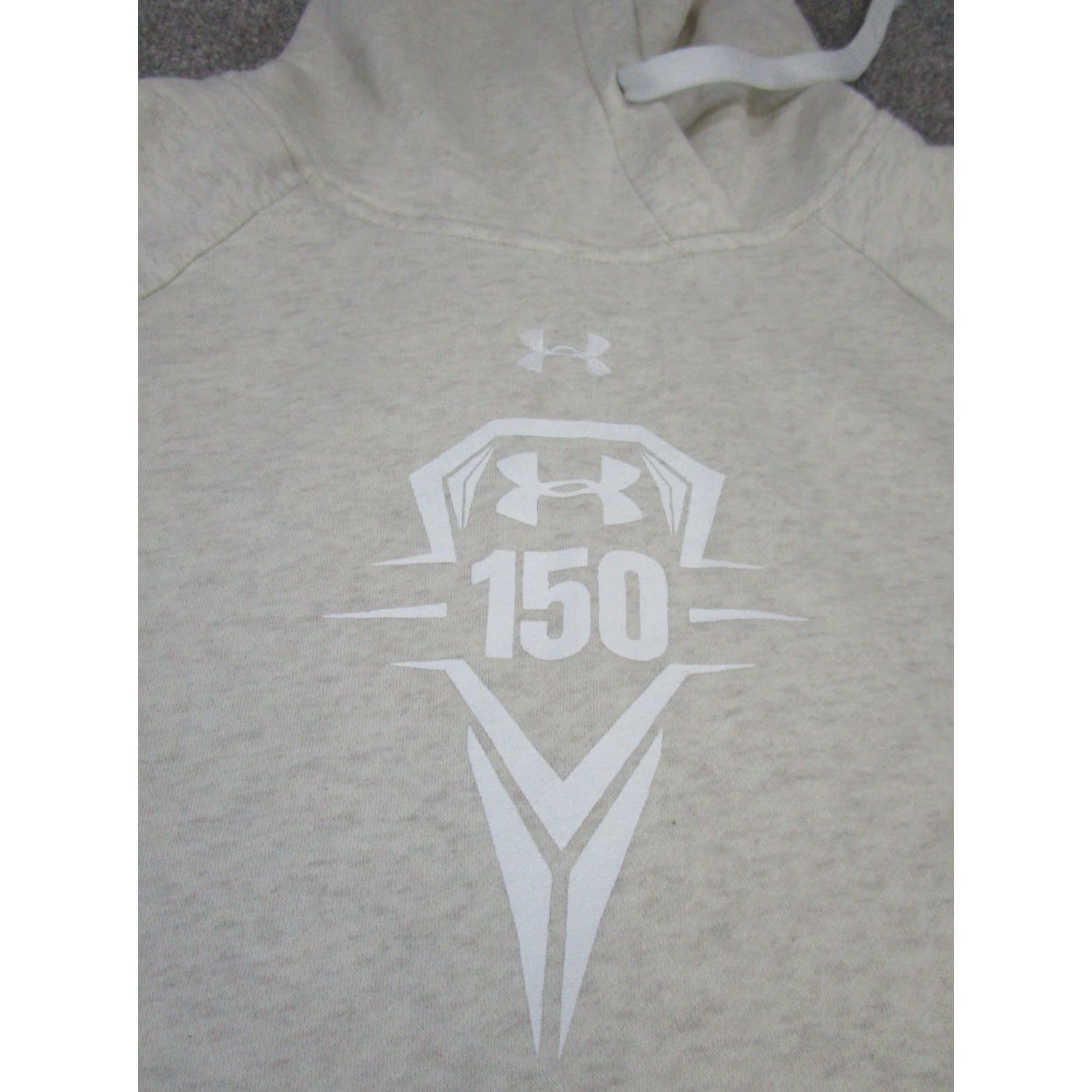 Under Armour Under Armour Hoodie Mens XL Ivory Pullover Sweatshirt Cotton Blend Fleece Hooded Regular Fit Size US XL / EU 56 / 4 - 4 Thumbnail