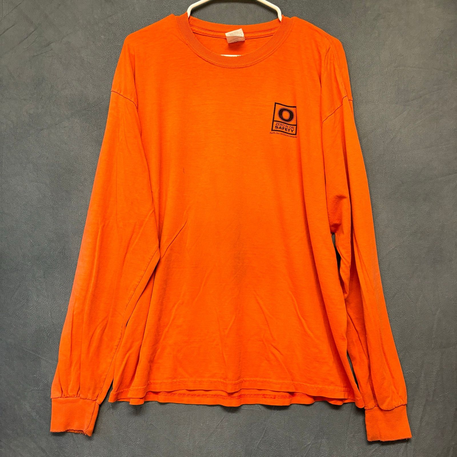 Gildan PG&E Shirt Long Sleeve Orange Utility XL Zero in on Safety Size US XL / EU 56 / 4 - 1 Thumbnail