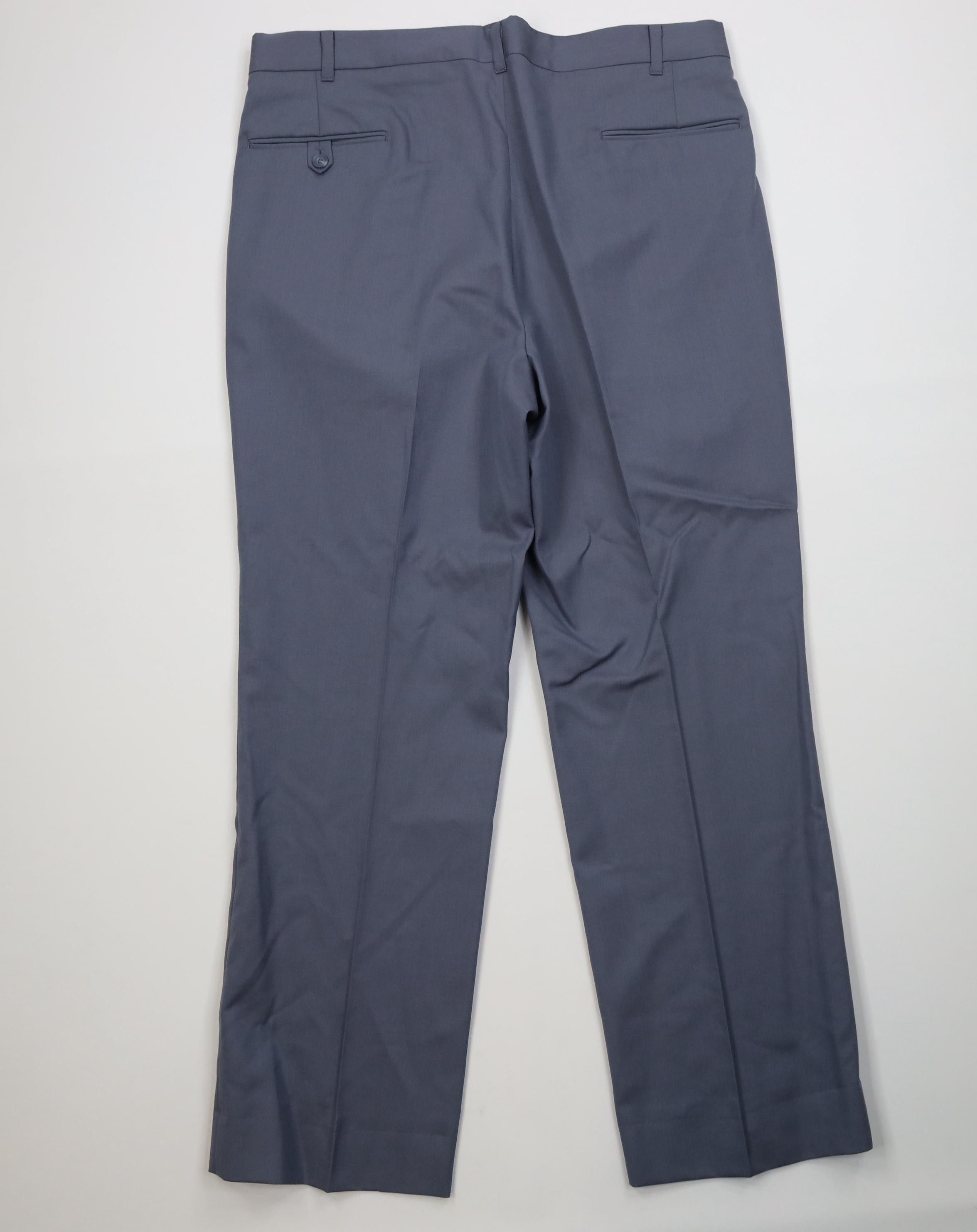 Vintage Vintage 70s Herringbone Wide Leg Chino Pants Steel Blue USA Size US 36 / EU 52 - 8 Thumbnail