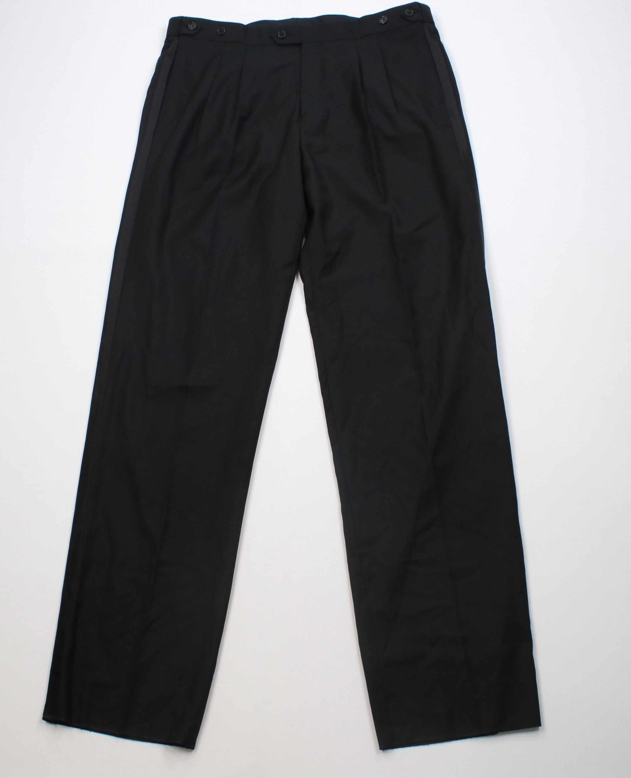 Vintage Vintage 90s Streetwear Wide Leg Tuxedo Chino Pants Black Size US 40 / EU 56 - 1 Thumbnail