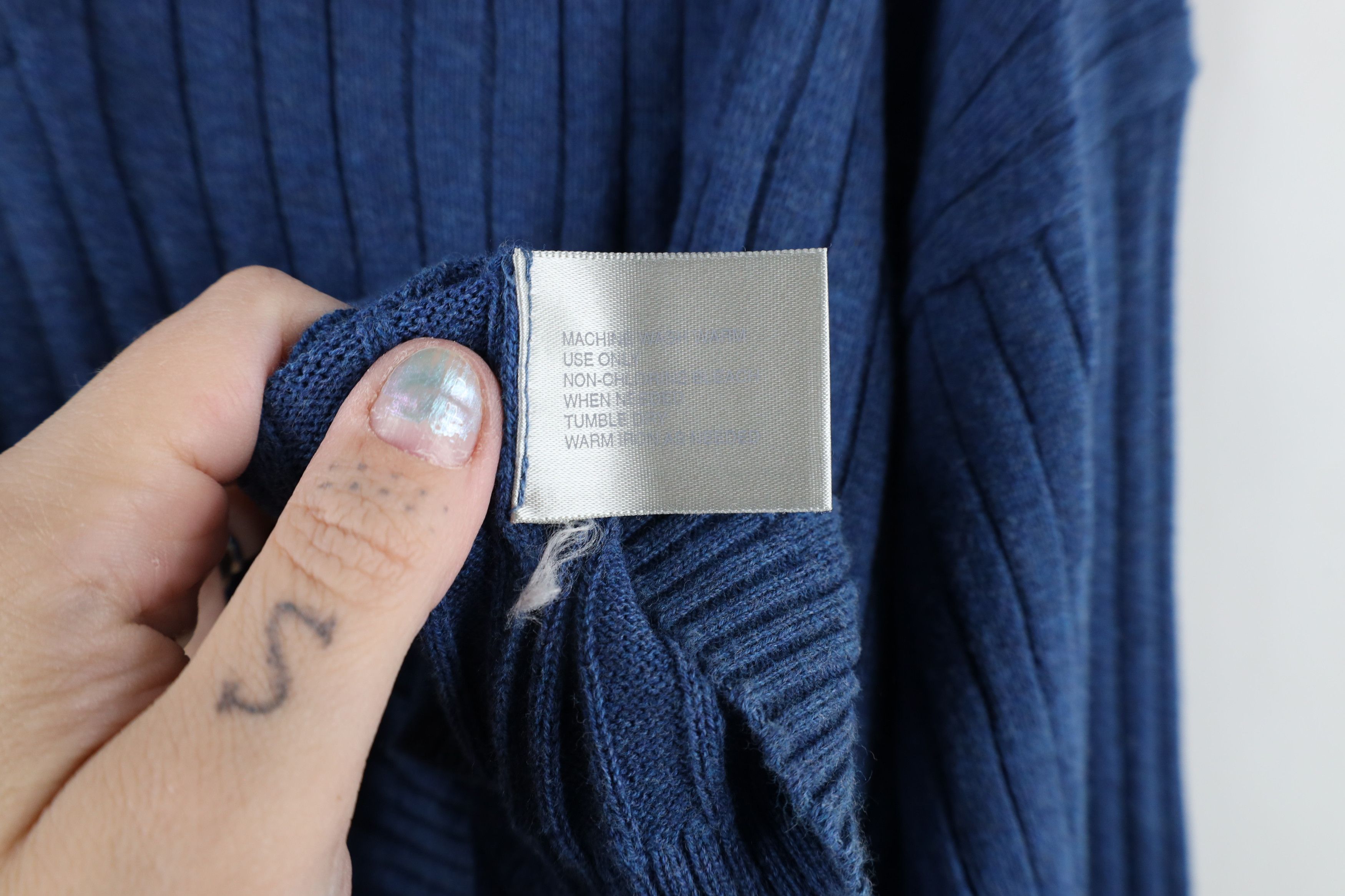 Vintage Vintage 90s Streetwear Ribbed Collared Pullover Sweater Blue Size US XXL / EU 58 / 5 - 5 Thumbnail