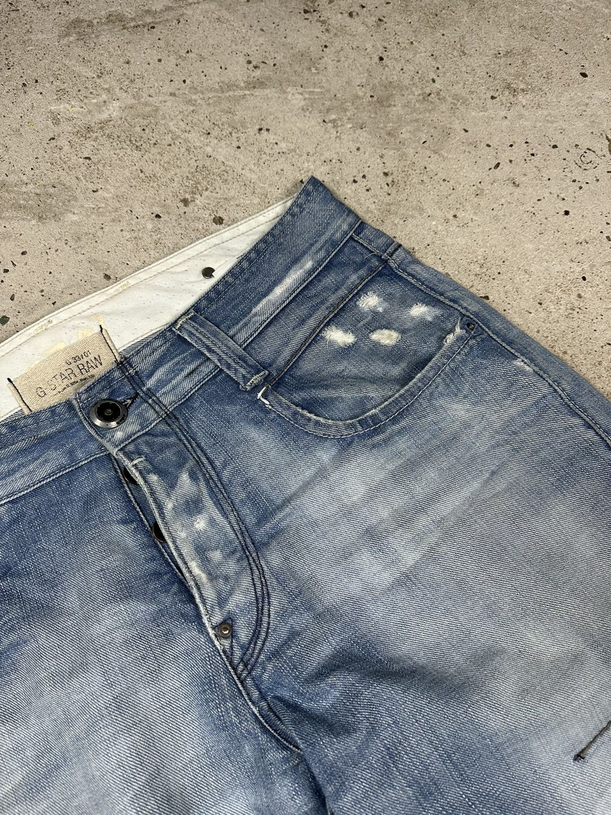 G-Star × Vintage Vintage Y2K G Star Raw Radar Tapered Reworked Denim Pants Size US 36 / EU 52 - 7 Thumbnail
