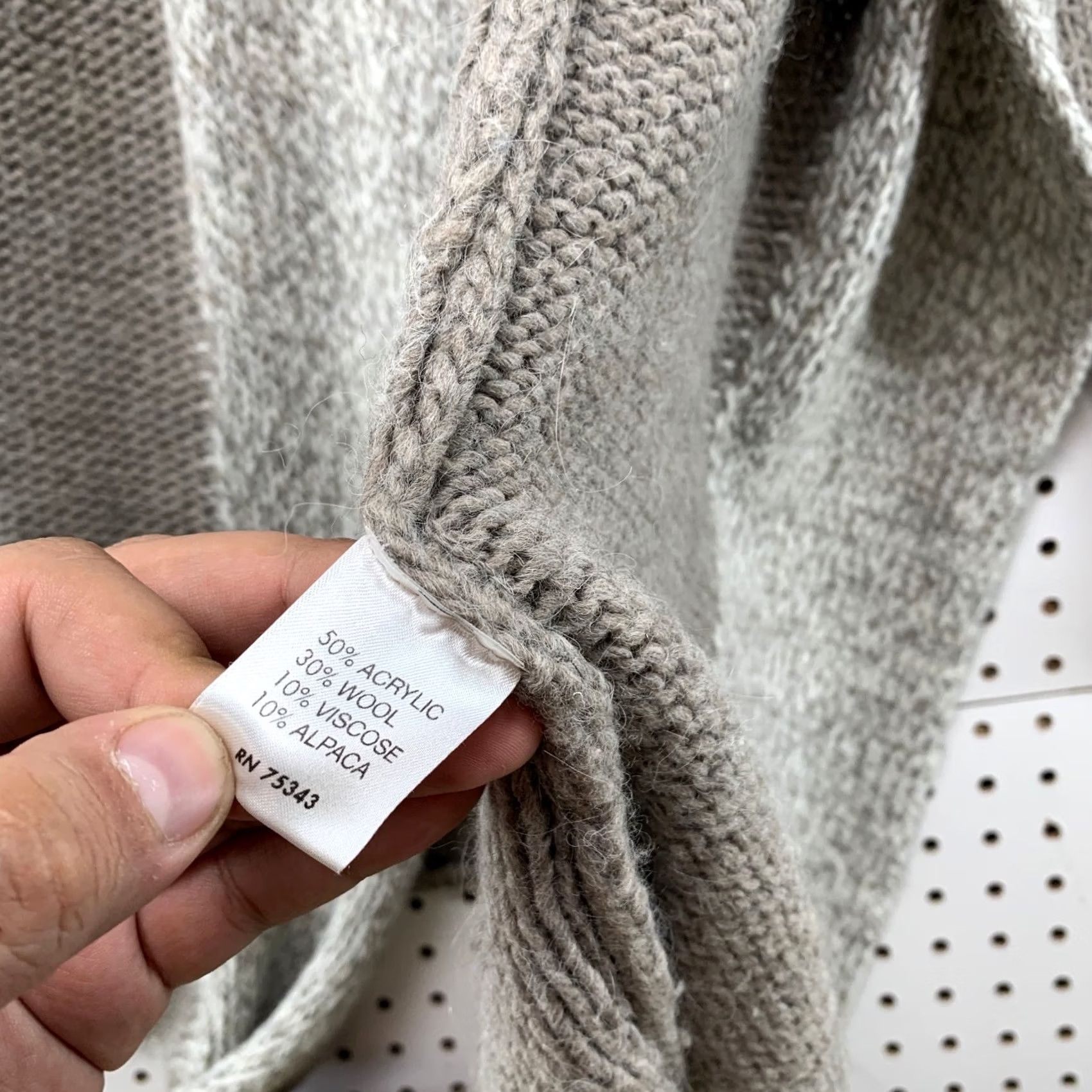 Vintage Lineamaglia Wool Alpaca Cardigan Sweater Womens Large Gray Knit Open Front ITALY Size L / US 10 / IT 46 - 4 Thumbnail