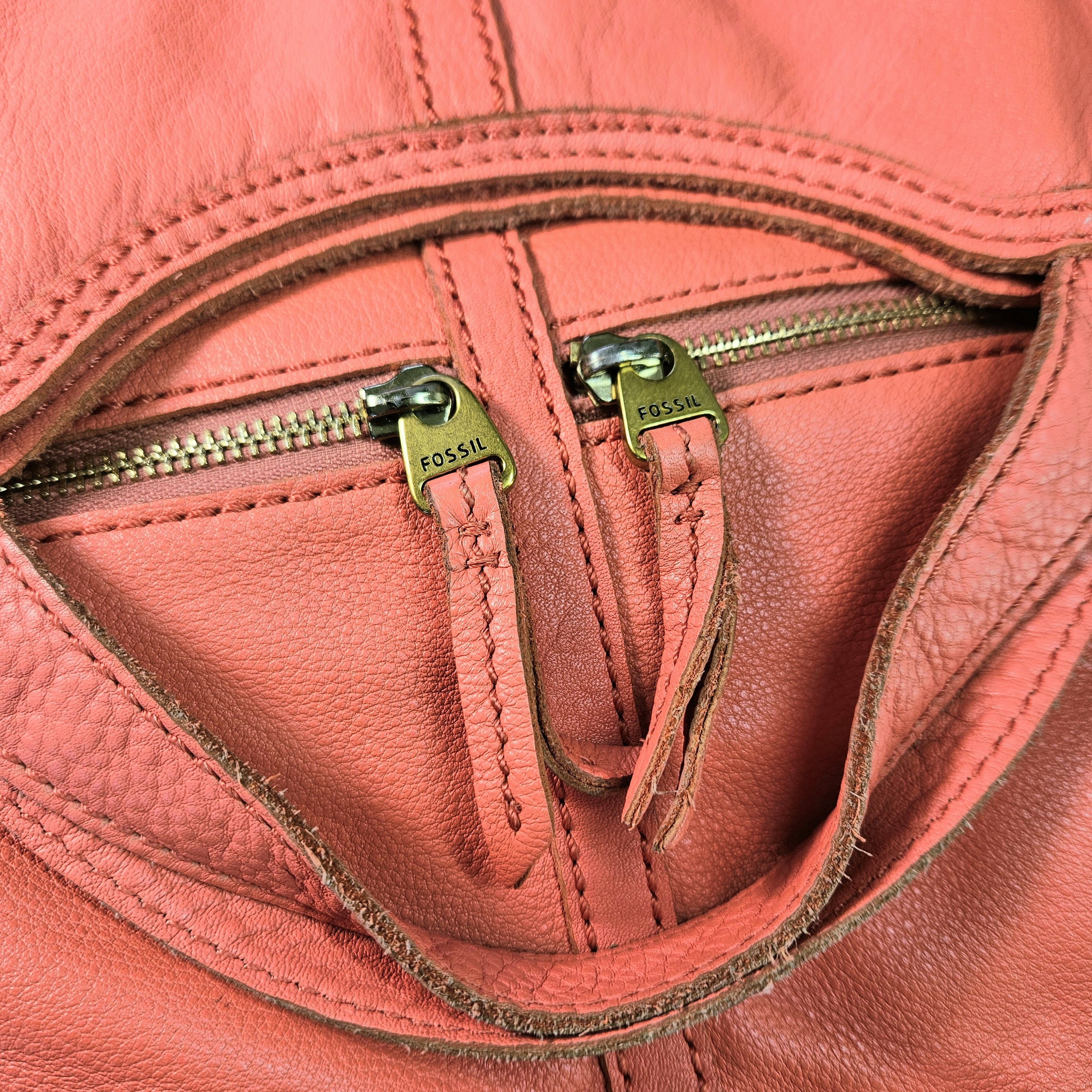 Fossil Fossil 13x11x1.5" Erin Crossbody Fold Over Handbag Coral Size ONE SIZE - 7 Thumbnail