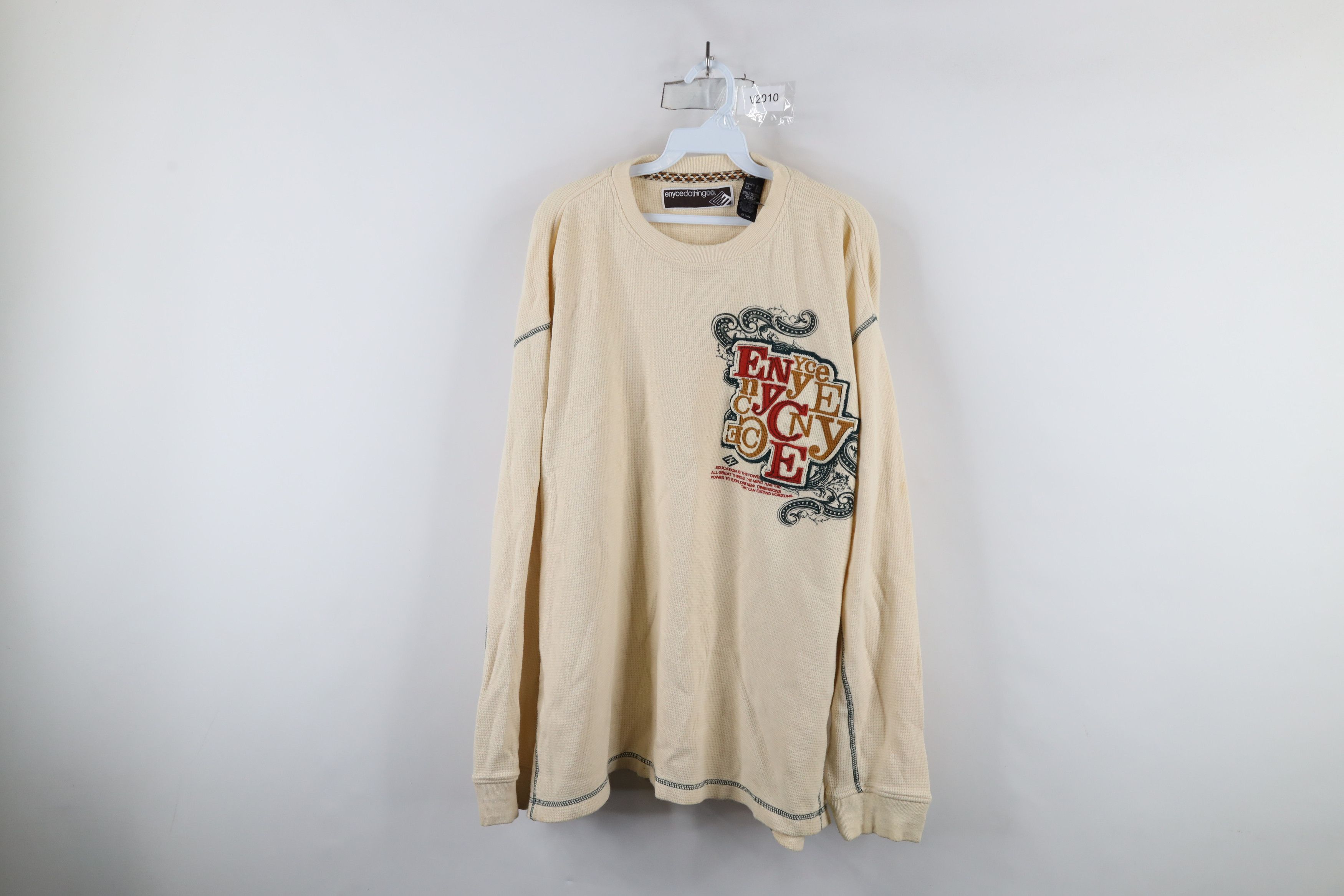 Enyce × Vintage Vintage Y2K Enyce Thermal Waffle Knit Long Sleeve T-Shirt Size US XXL / EU 58 / 5 - 1 Thumbnail