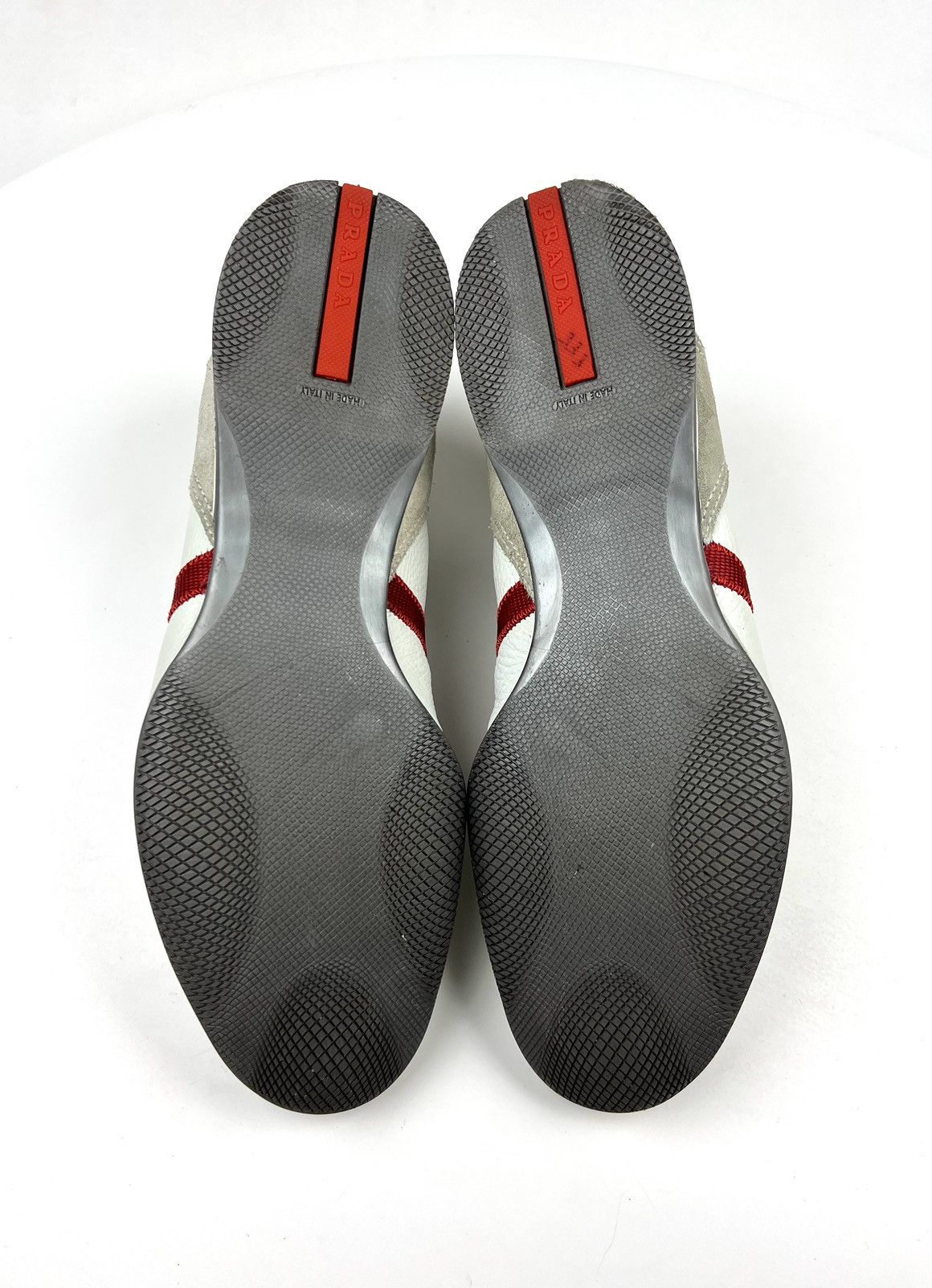 Prada PRADA Sneakers Leather/Suede Shoes Red Tab Logo Vintage Mens Size US 7.5 / EU 40-41 - 10 Thumbnail