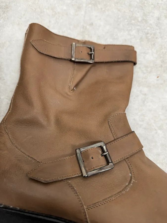 Maison Margiela Maison Margiela Brown Double Buckle Leather Boots Size US 10 / EU 43 - 4 Thumbnail