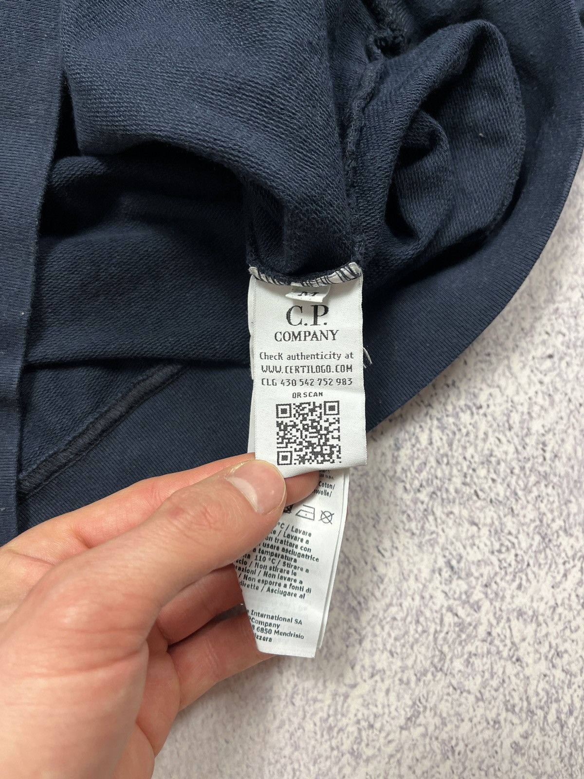 C.P. Company × Massimo Osti × Other C.P. Company Big Embroidered Logo Cotton Navy Sweatshirt Size US M / EU 48-50 / 2 - 12 Thumbnail
